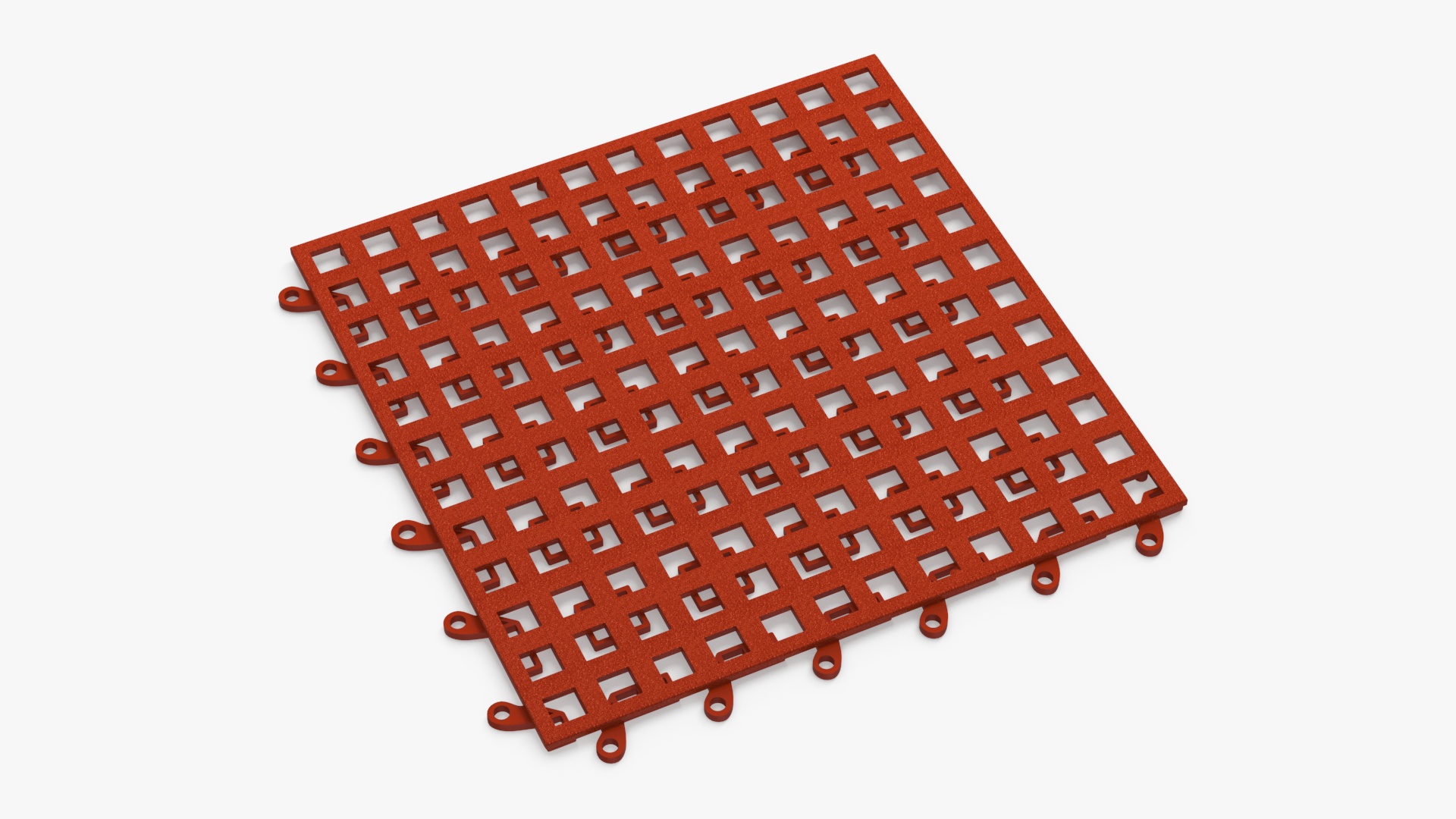 3D Plastic Gym Floor Mat Orange model
