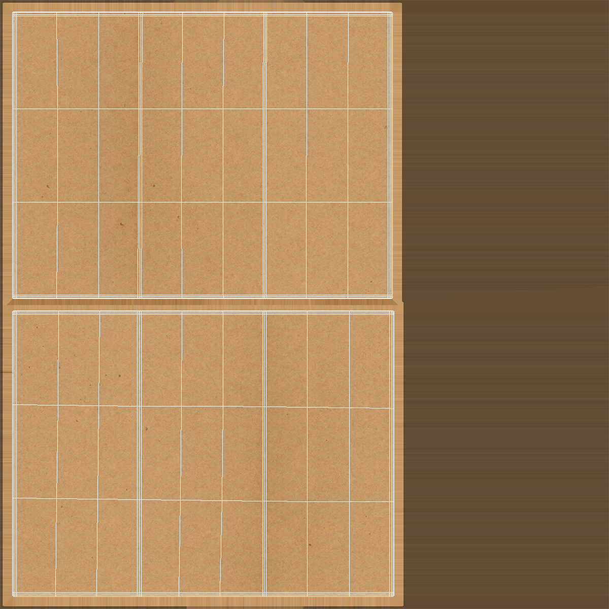 3D model Zigzag Folded Kraft Paper