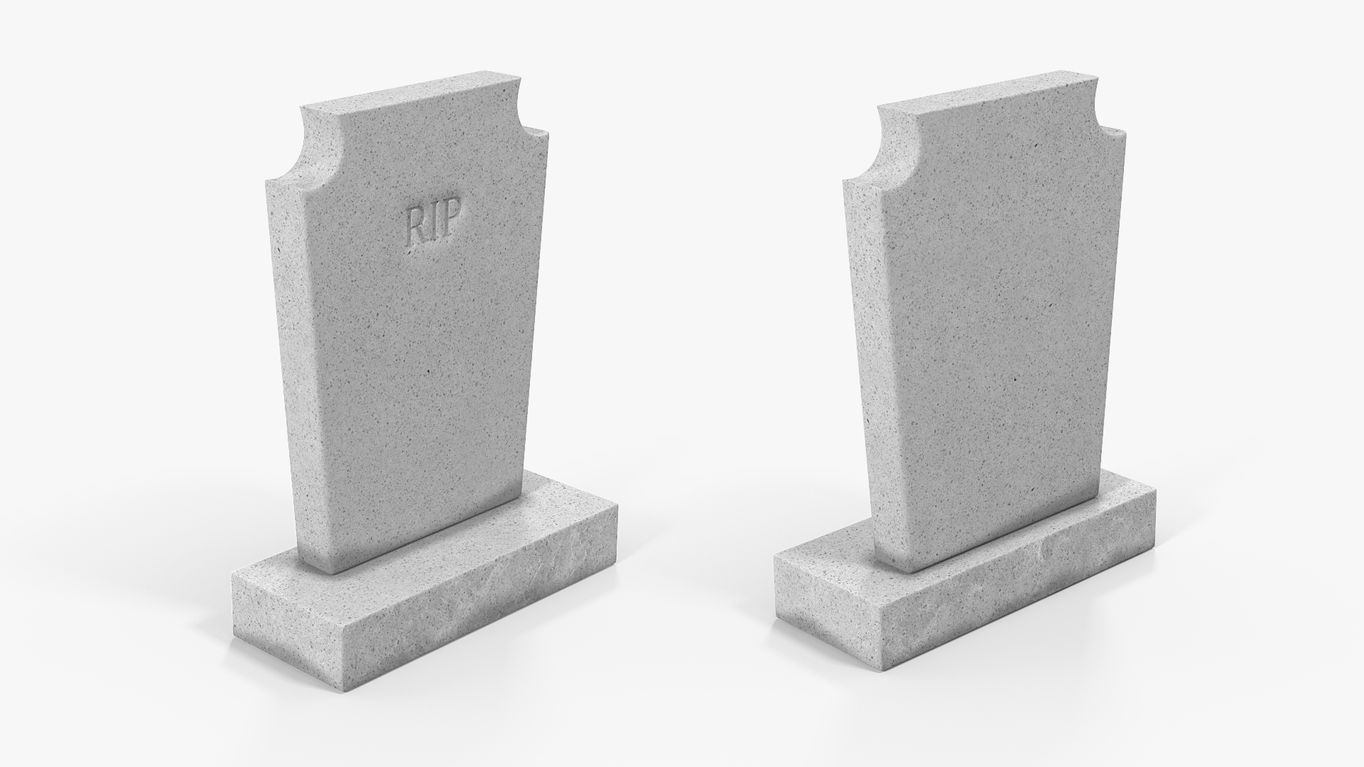 3D Granite Cemetery Headstone