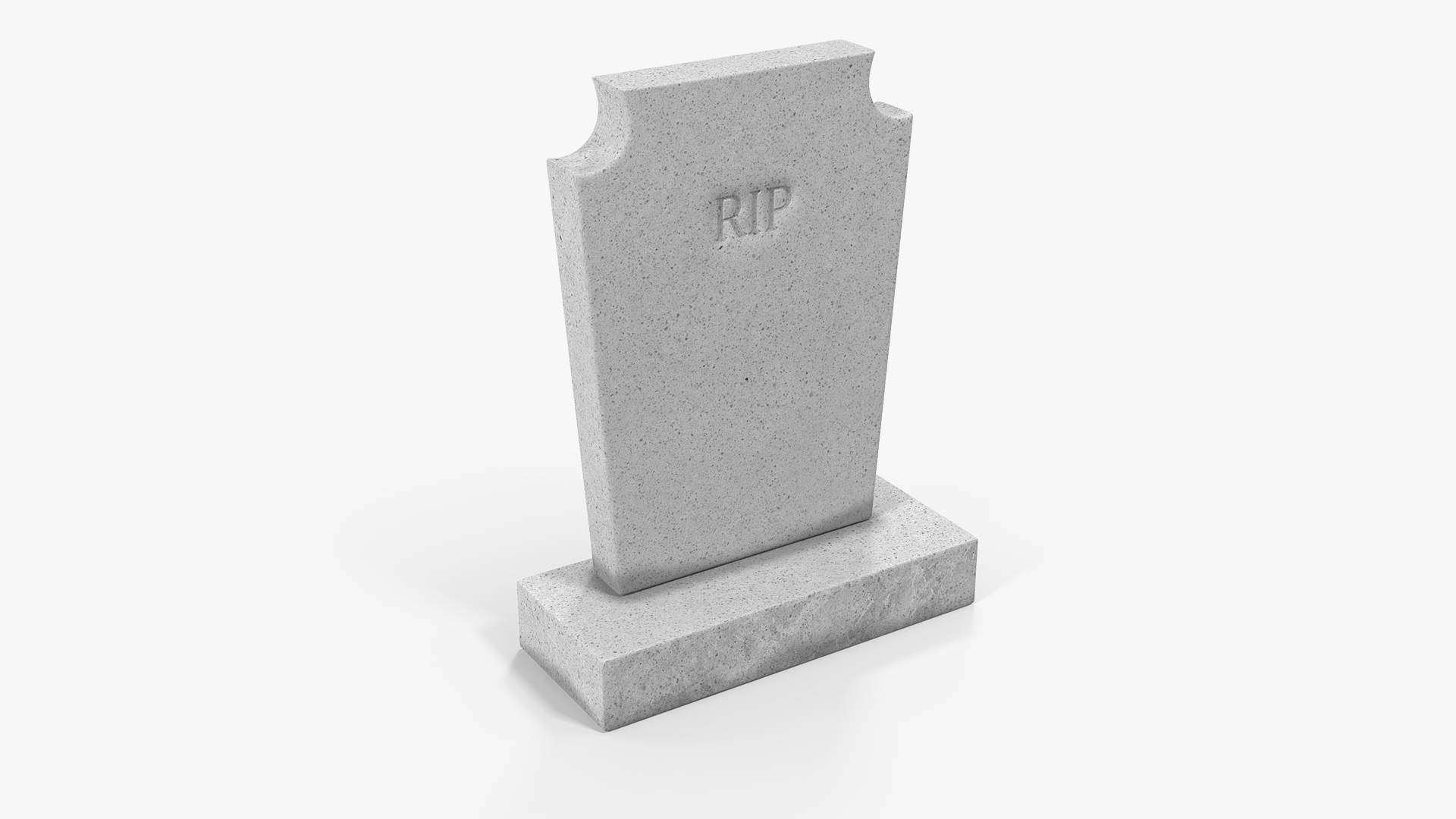 3D Granite Cemetery Headstone