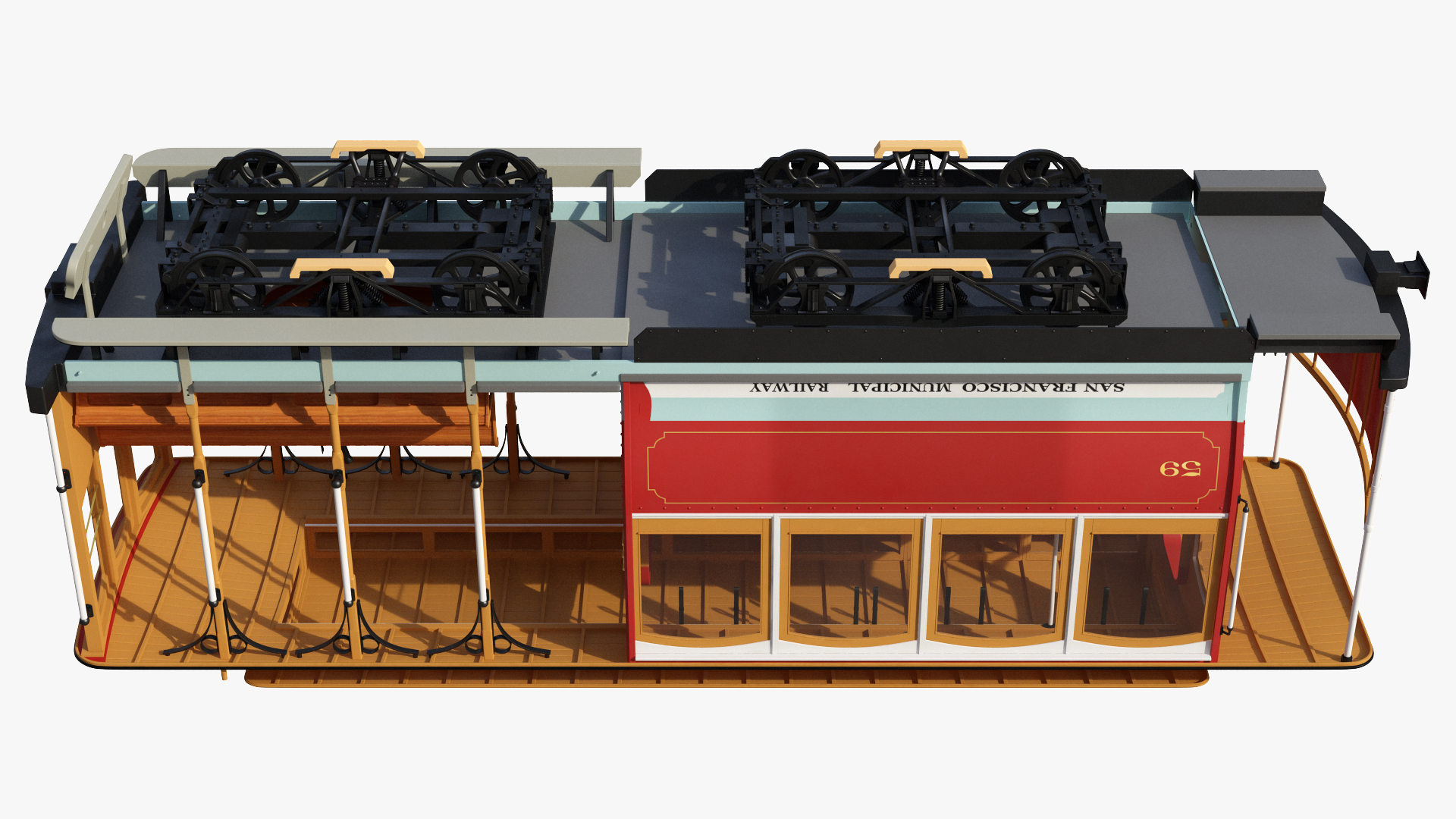 3D San Francisco Cable Car model