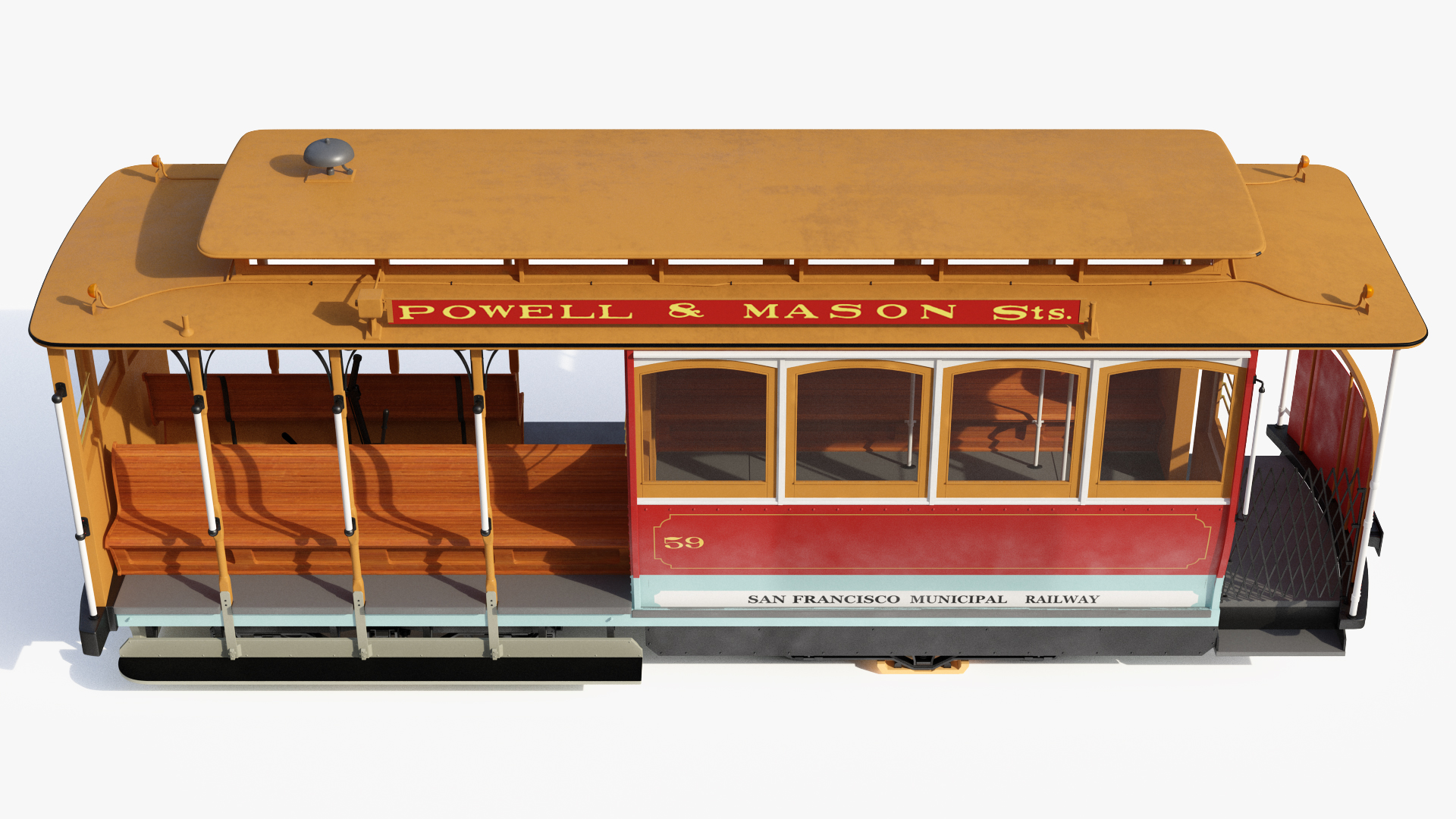 3D San Francisco Cable Car model
