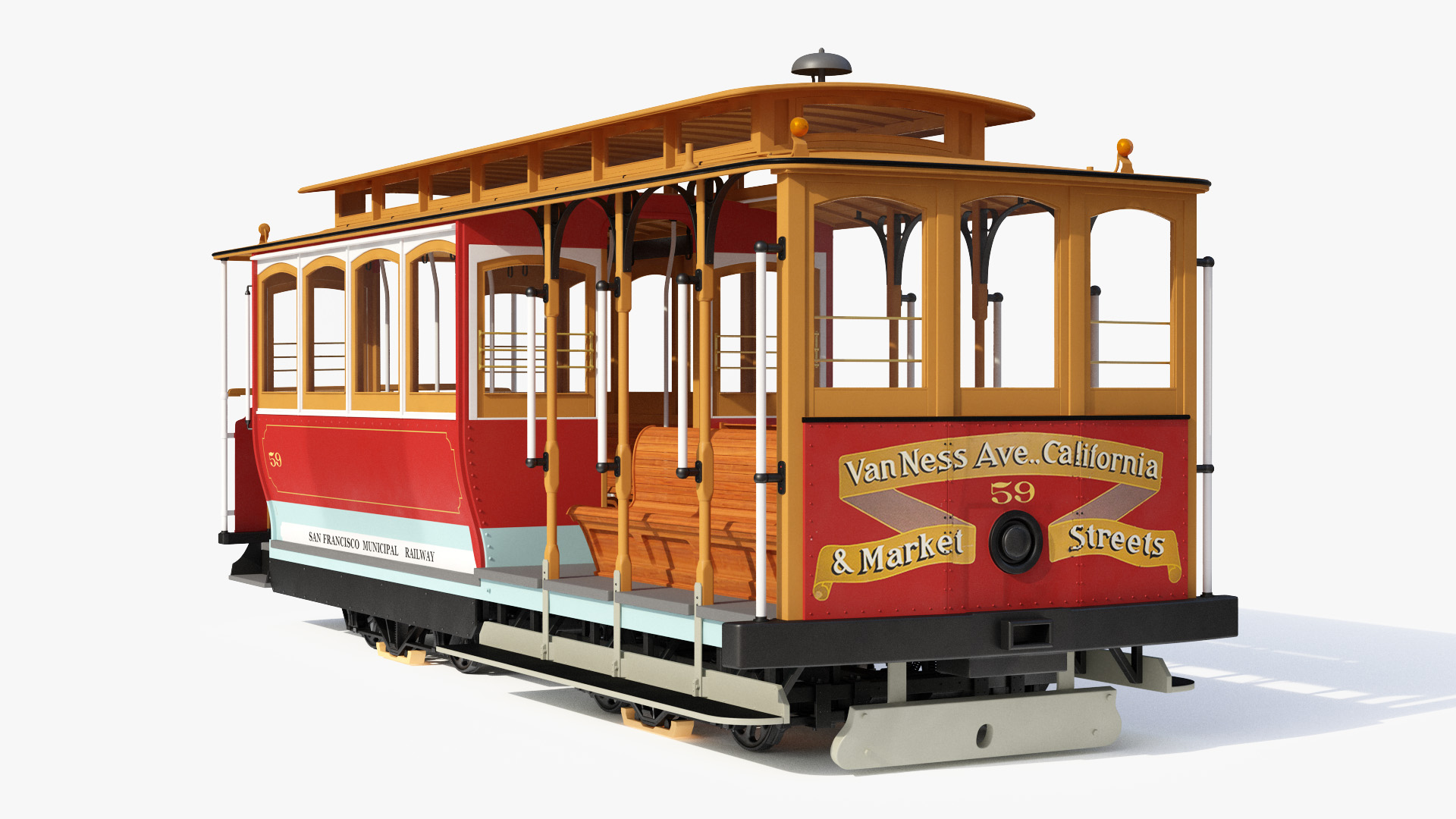3D San Francisco Cable Car model