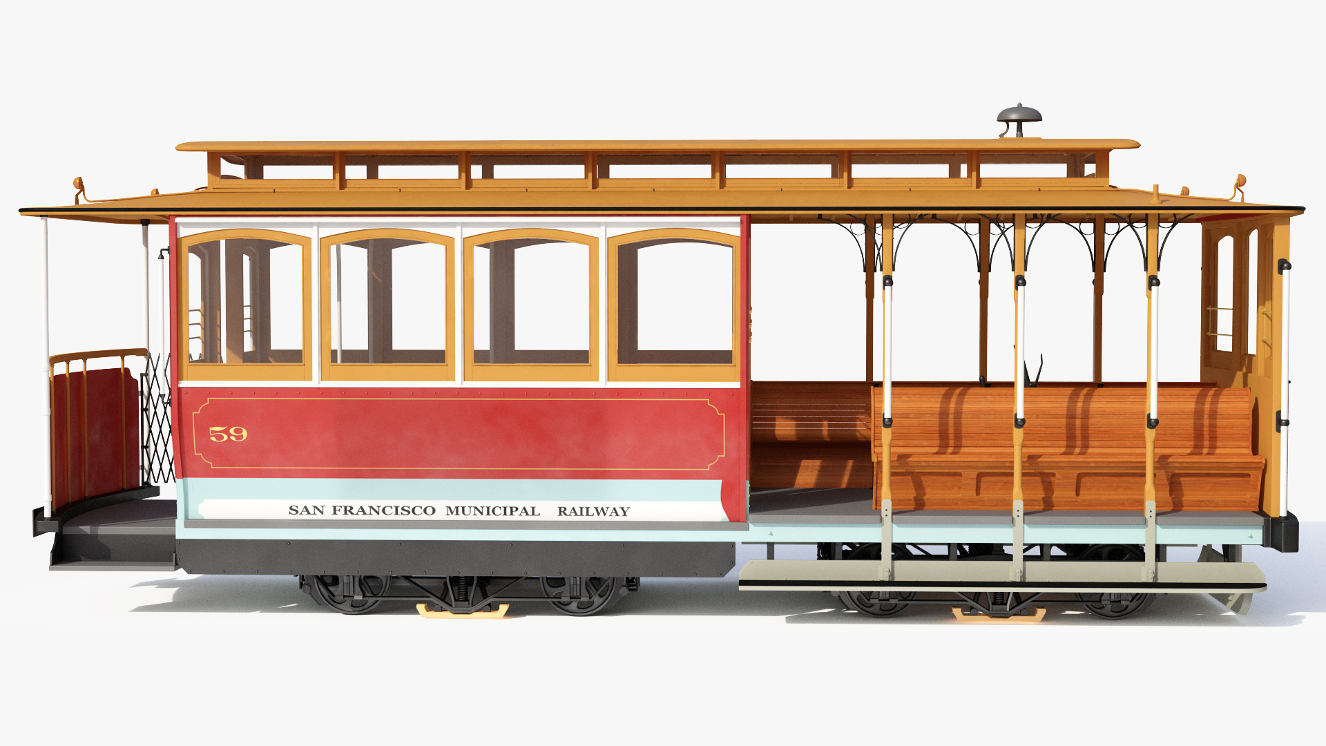 3D San Francisco Cable Car model