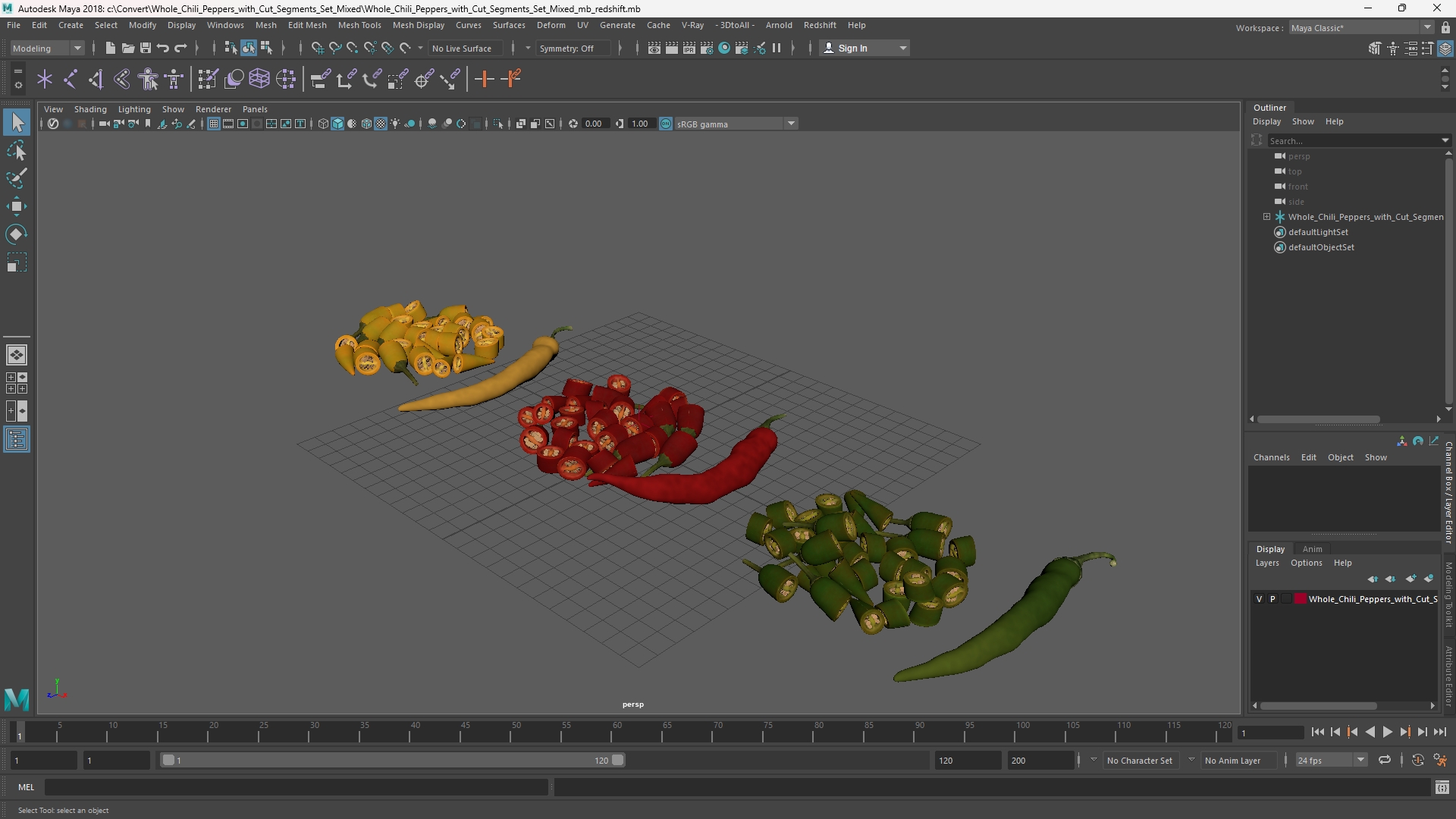 Whole Chili Peppers with Cut Segments Set Mixed - view 11