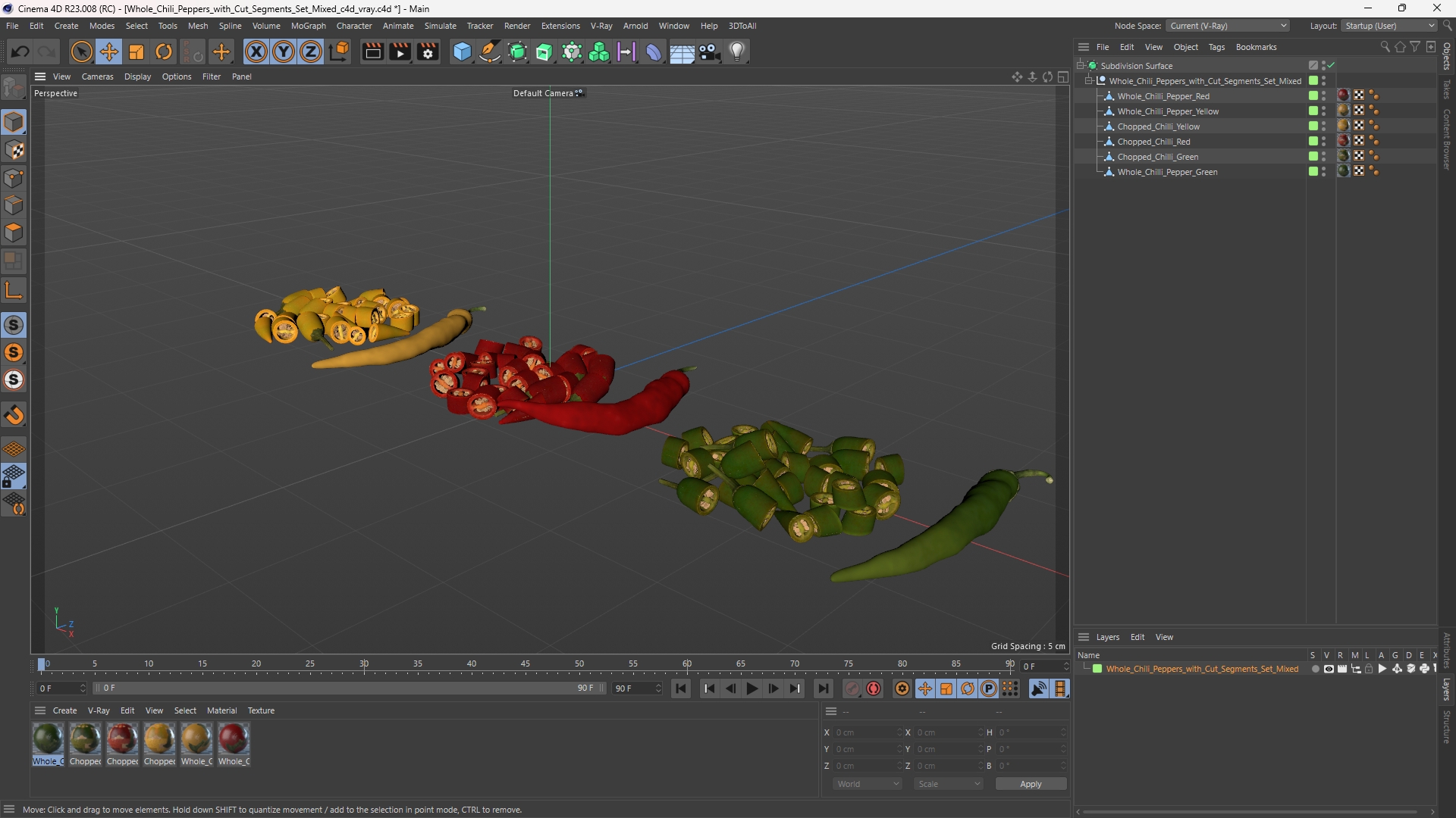Whole Chili Peppers with Cut Segments Set Mixed - view 12