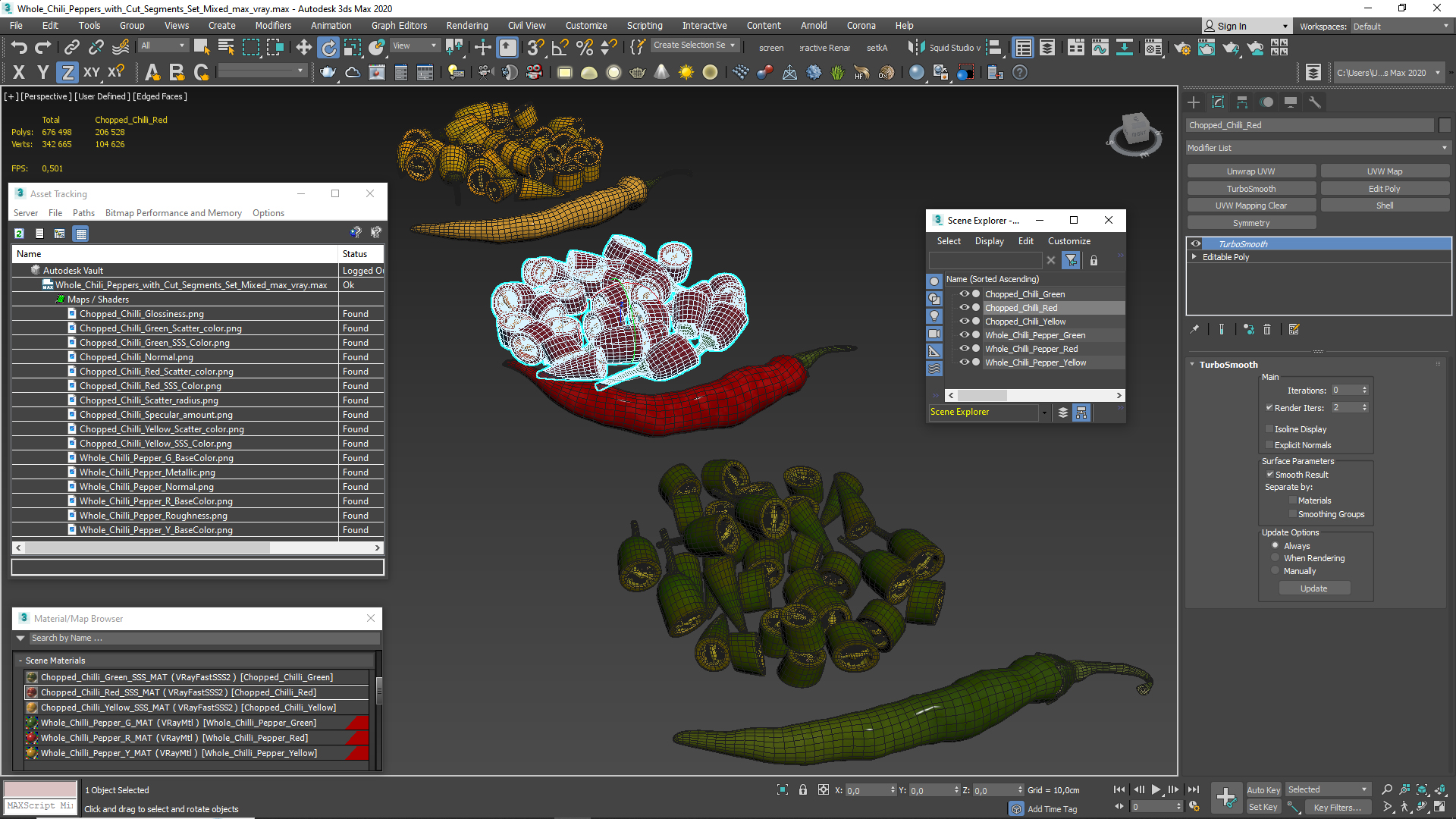 Whole Chili Peppers with Cut Segments Set Mixed - view 9