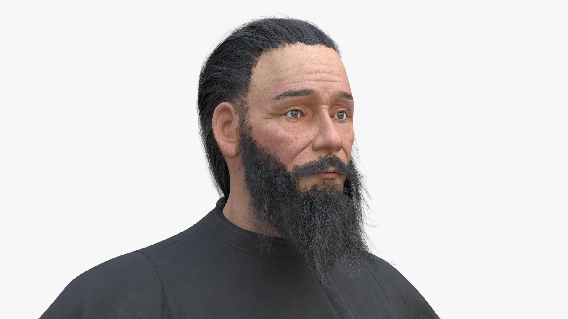Orthodox Church Monk Wearing Robe Rigged for Maya 3D model