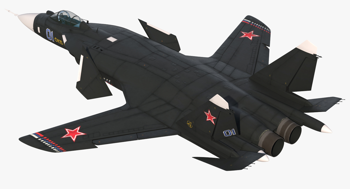 3D model Sukhoi Su 47 Berkut Russin Jet Fighter Rigged