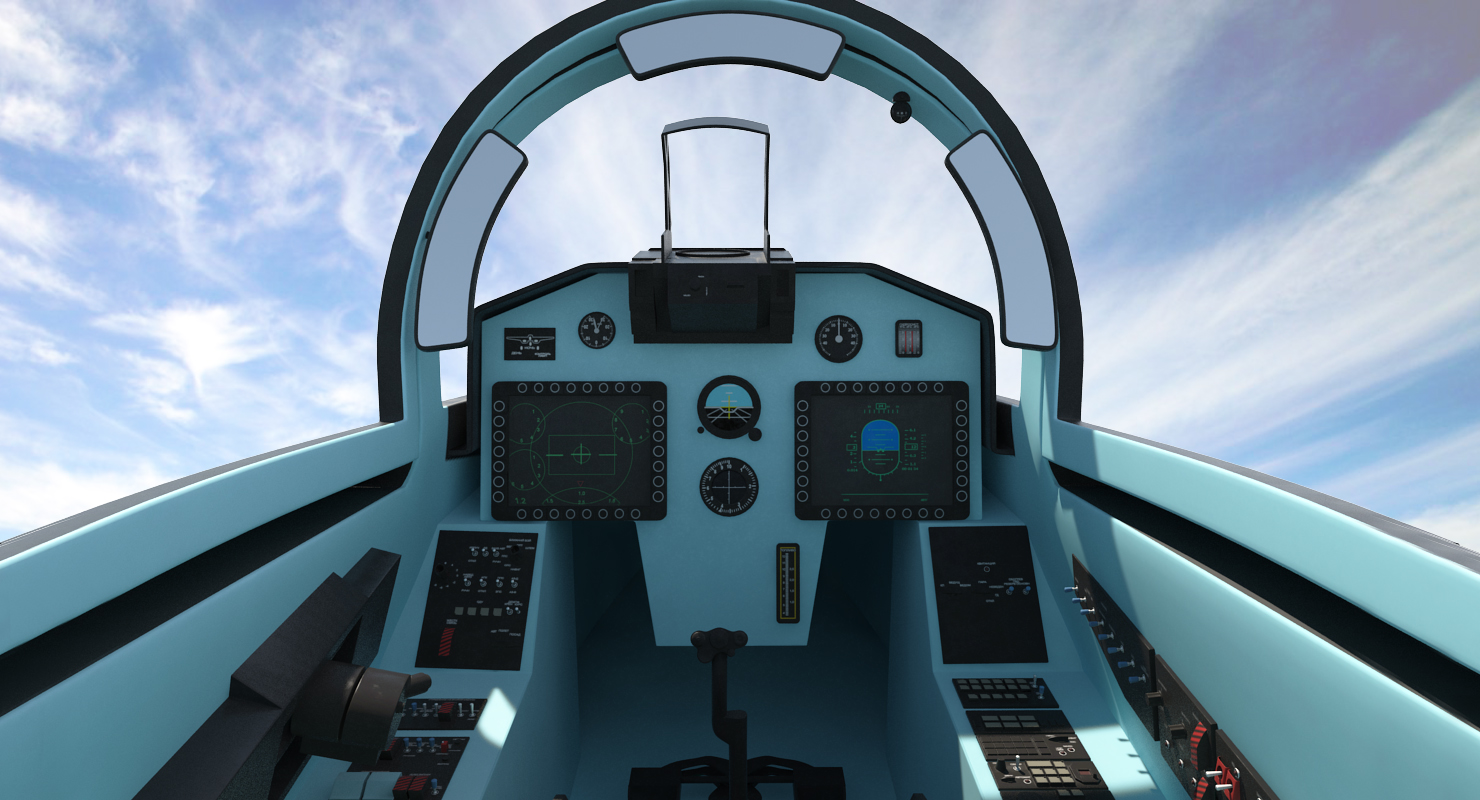 3D model Sukhoi Su 47 Berkut Russin Jet Fighter Rigged