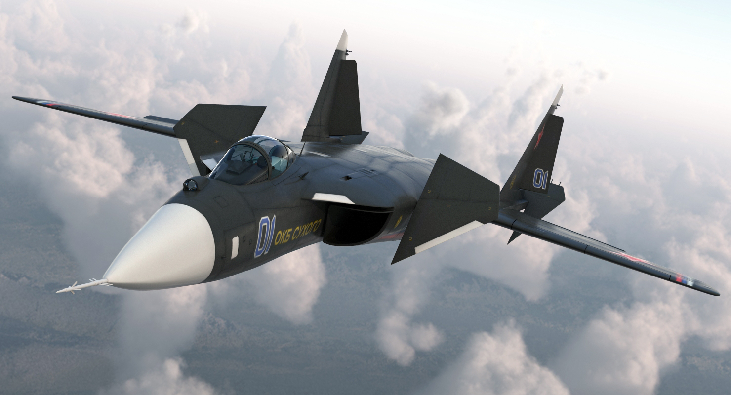 3D model Sukhoi Su 47 Berkut Russin Jet Fighter Rigged