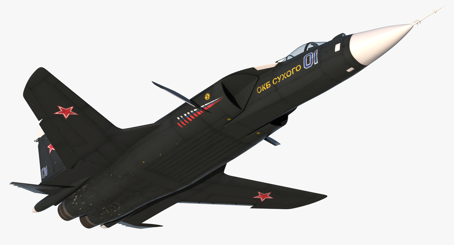 3D model Sukhoi Su 47 Berkut Russin Jet Fighter Rigged