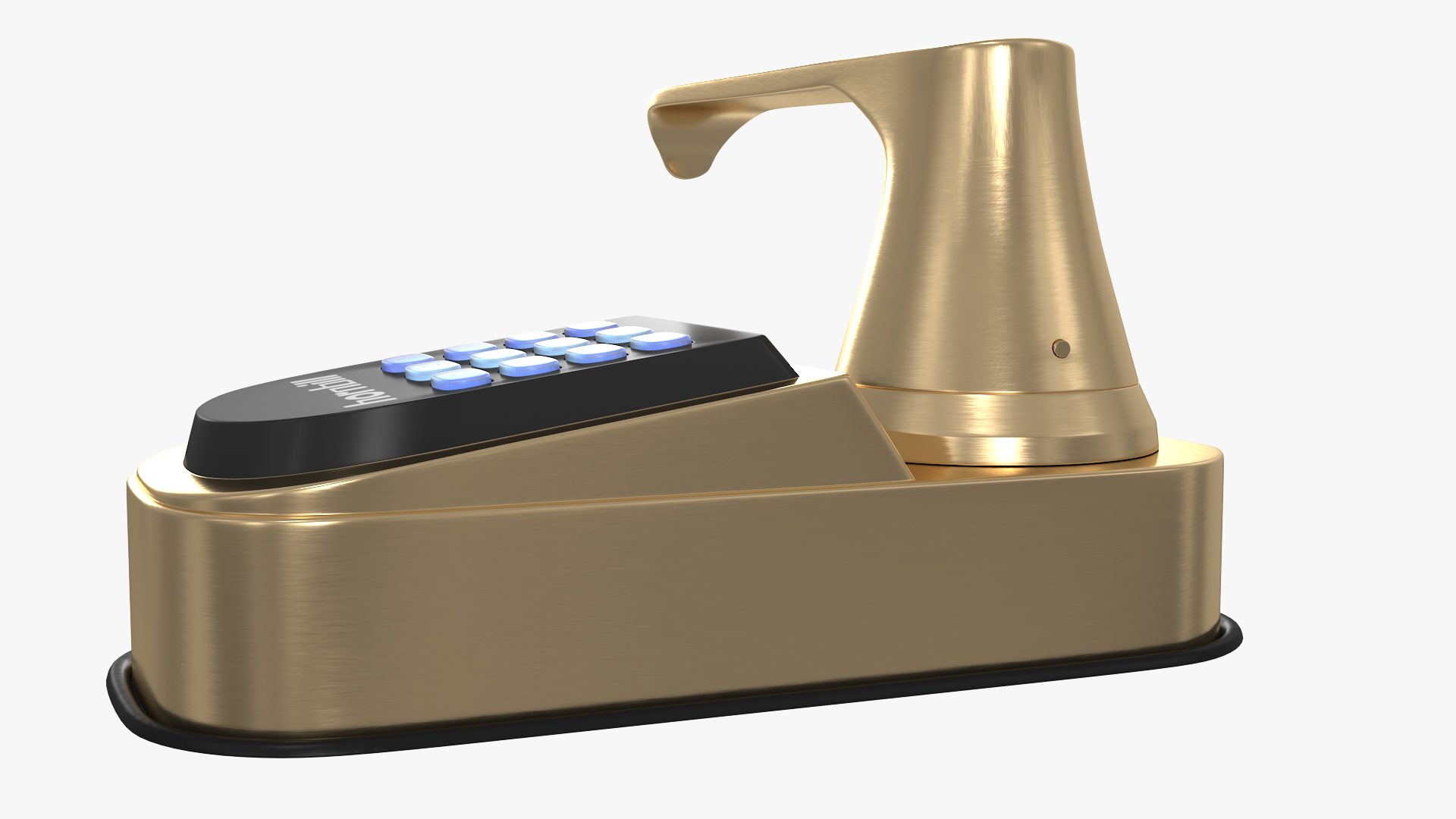 3D Hornbill Smart Lock with Keypad Door Knob Gold