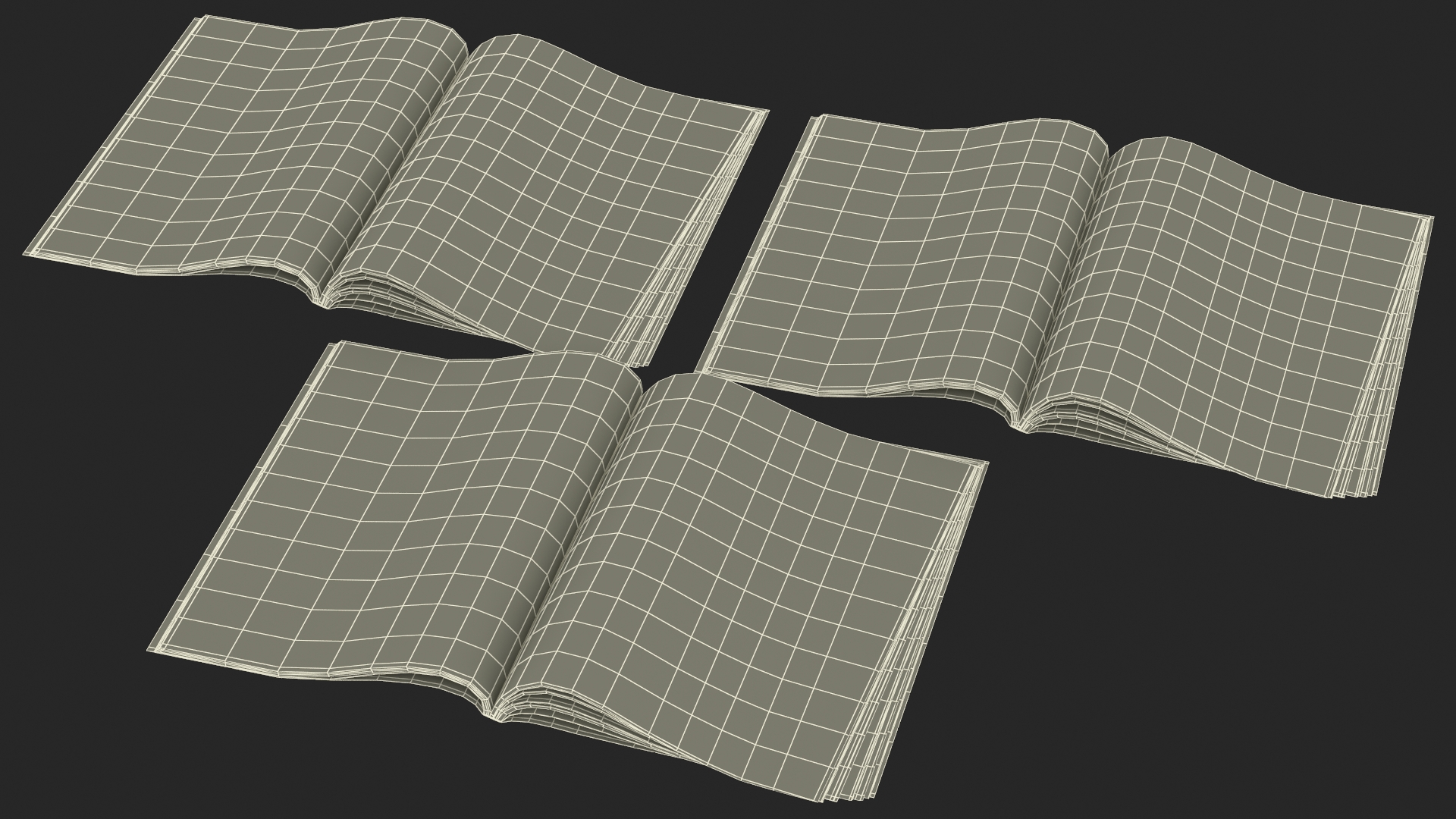 3D Open New Yorker Vogue and Seasons Magazines model