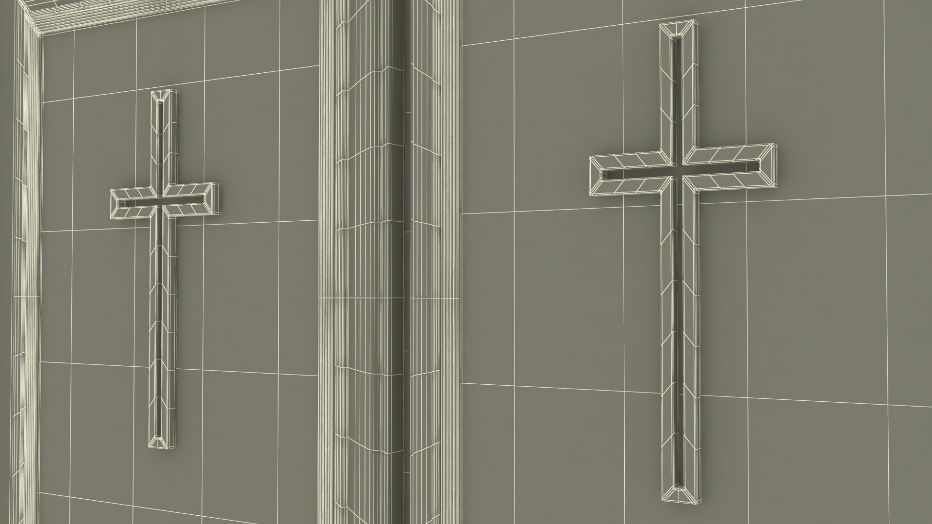 3D Church Votive Candle Stand Wooden Cabinet
