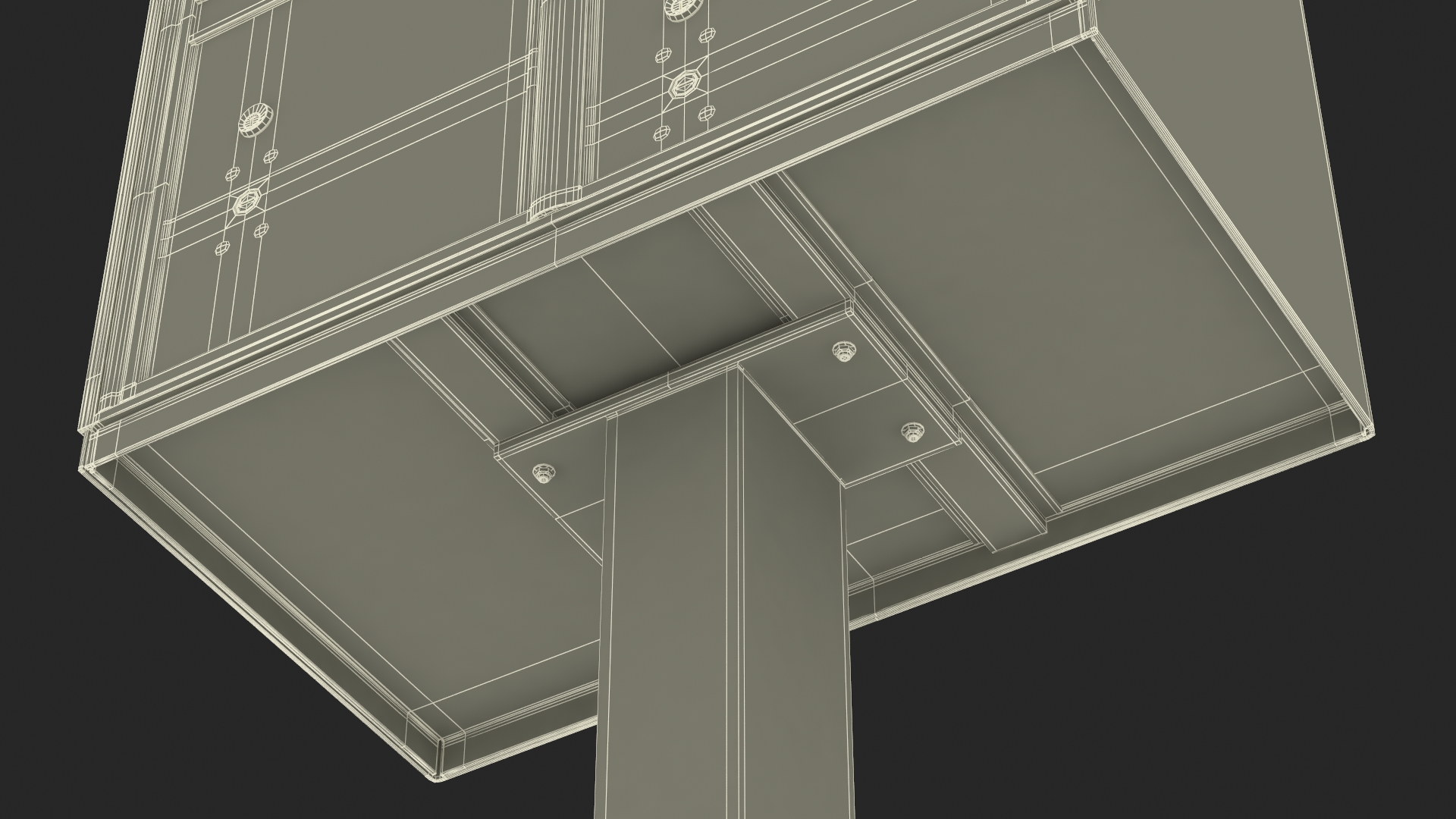3D Black Eight Door Two Parcel Cluster Mailbox model