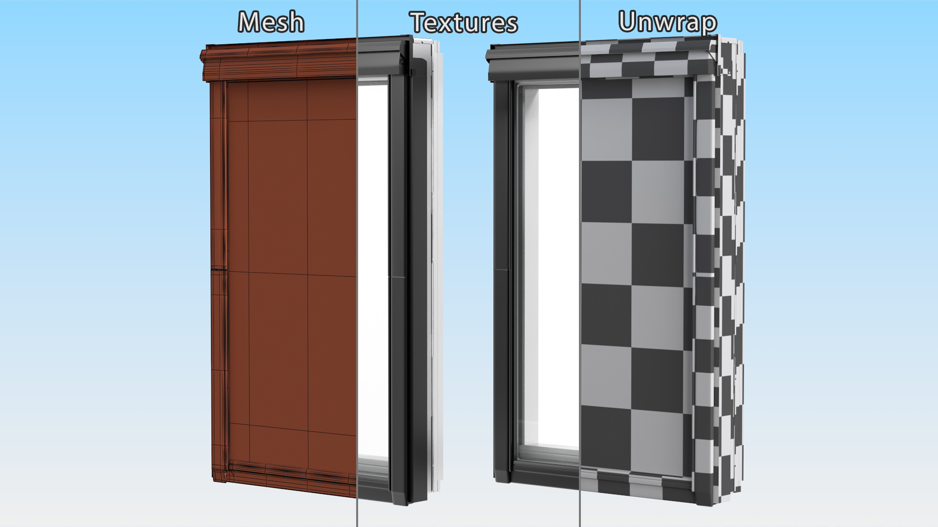 3D Roof Window Closed 118 x 188 cm