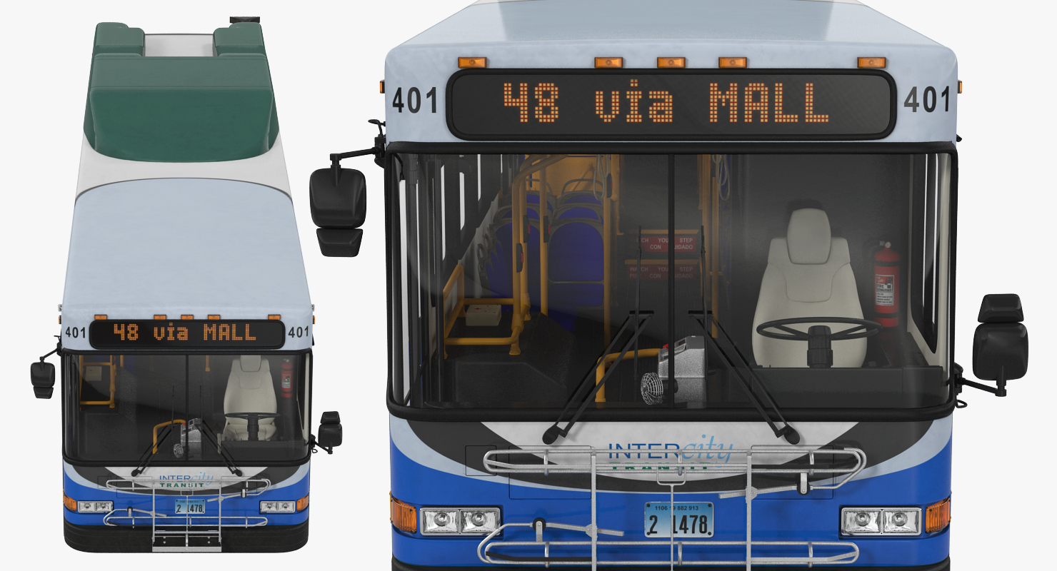 3D model Gillig Advantage Hybrid Bus Intercity Transit