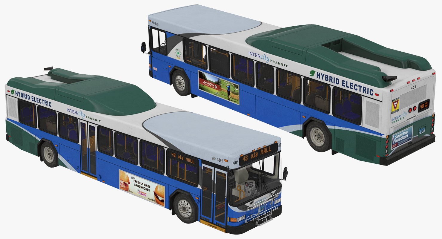 3D model Gillig Advantage Hybrid Bus Intercity Transit