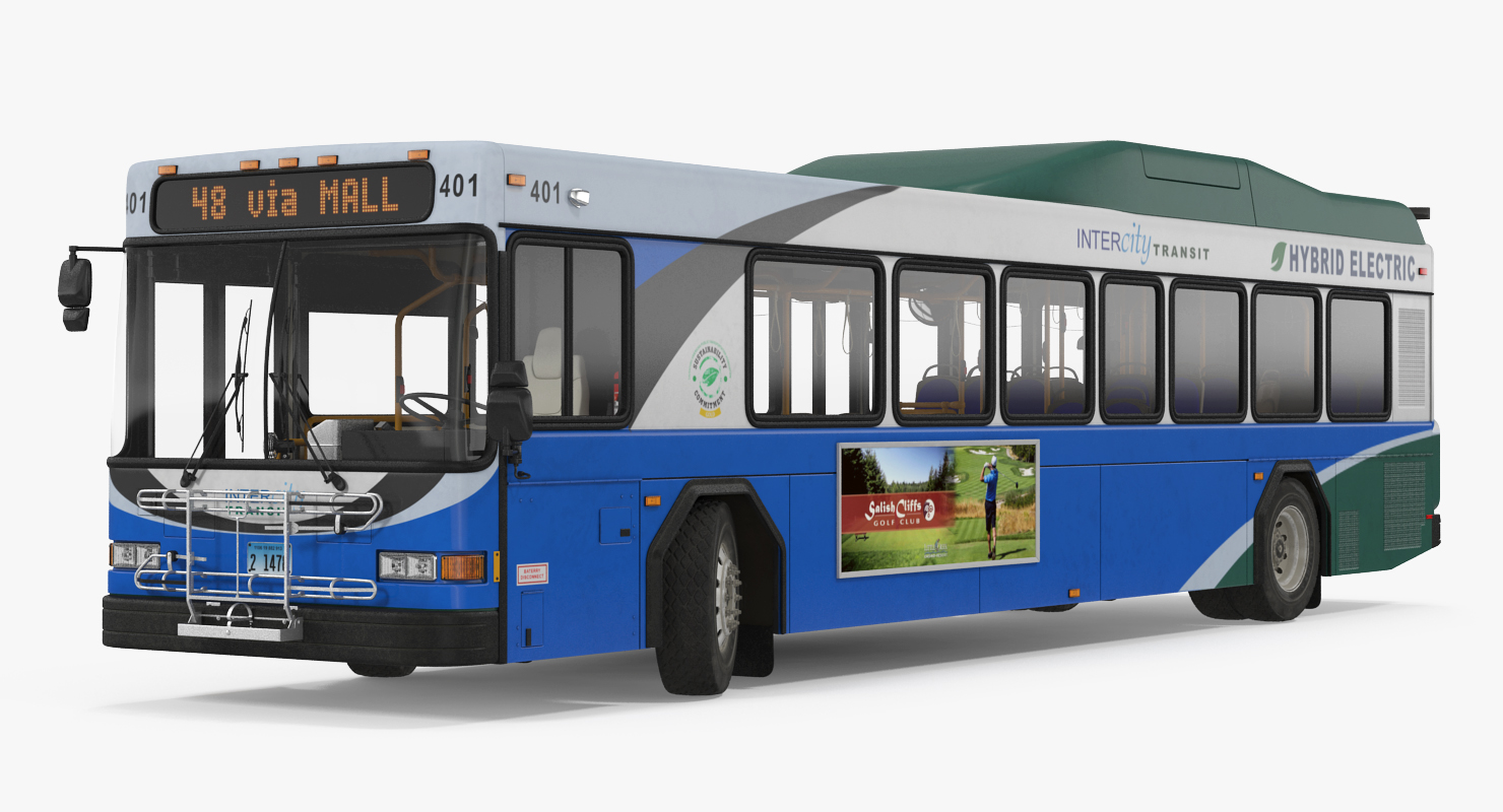 3D model Gillig Advantage Hybrid Bus Intercity Transit