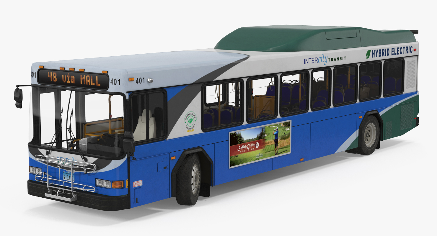 3D model Gillig Advantage Hybrid Bus Intercity Transit