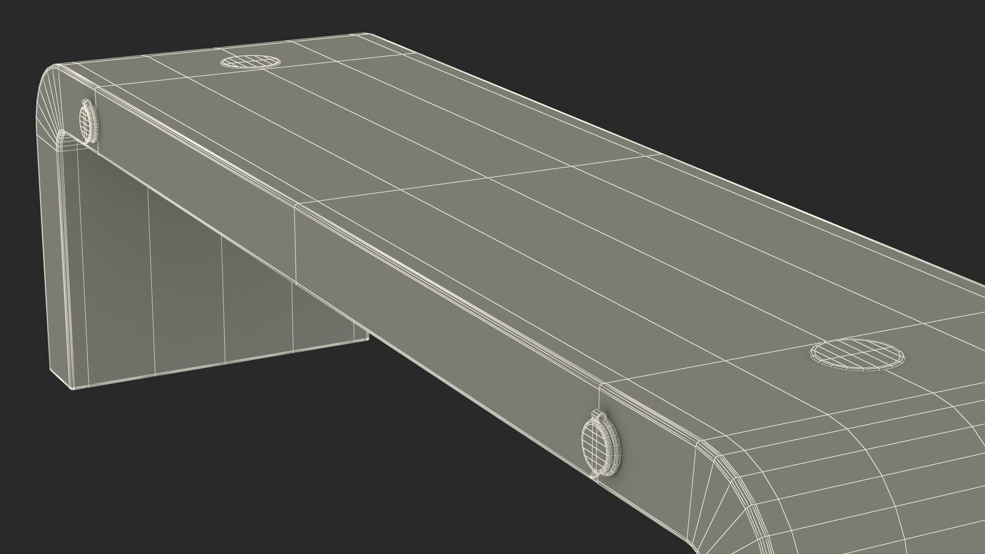 Smart Solar Bench Grey 3D