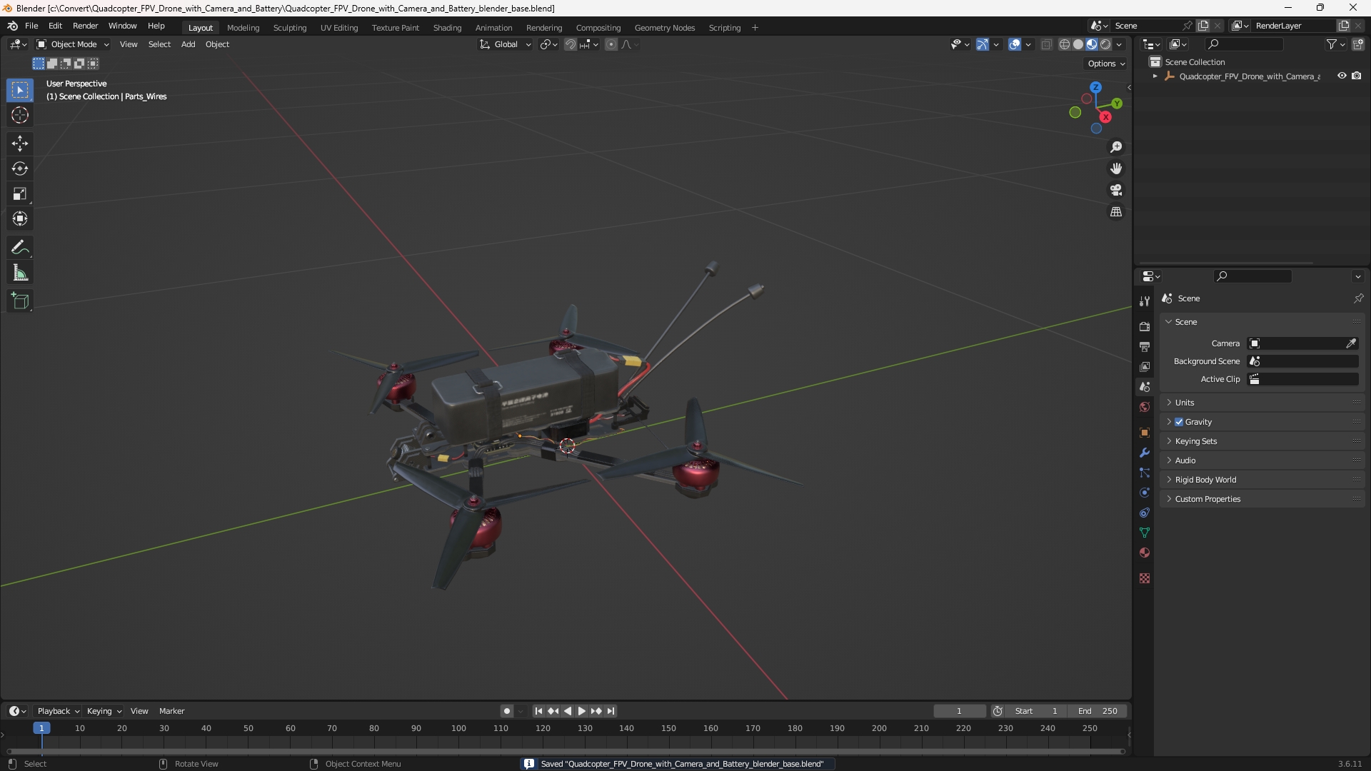 Quadcopter FPV Drone with Camera and Battery - view 10