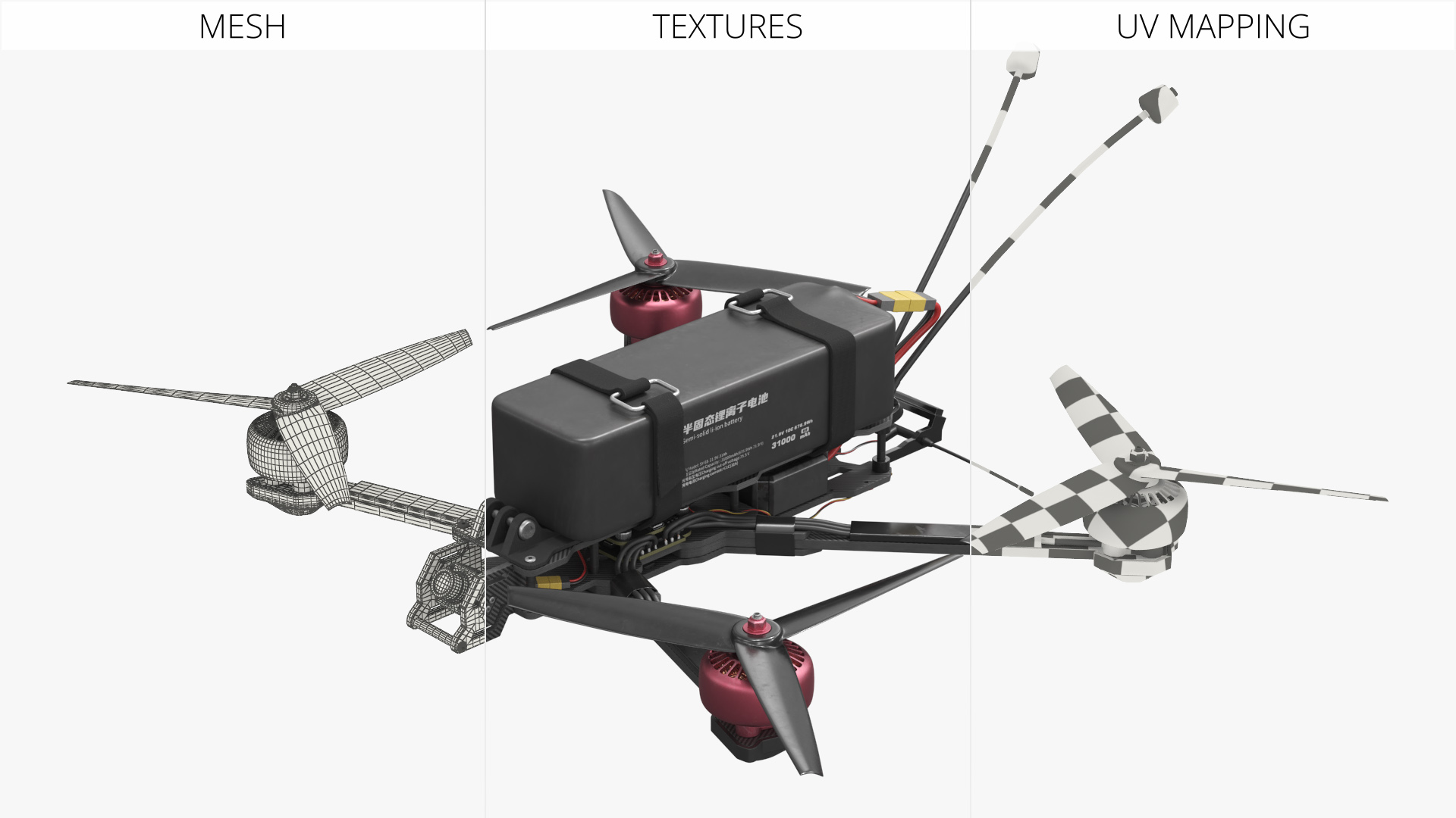 Quadcopter FPV Drone with Camera and Battery - view 9