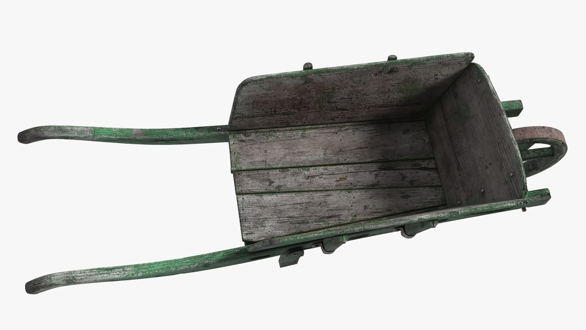 3D model Vintage Wheelbarrow Green