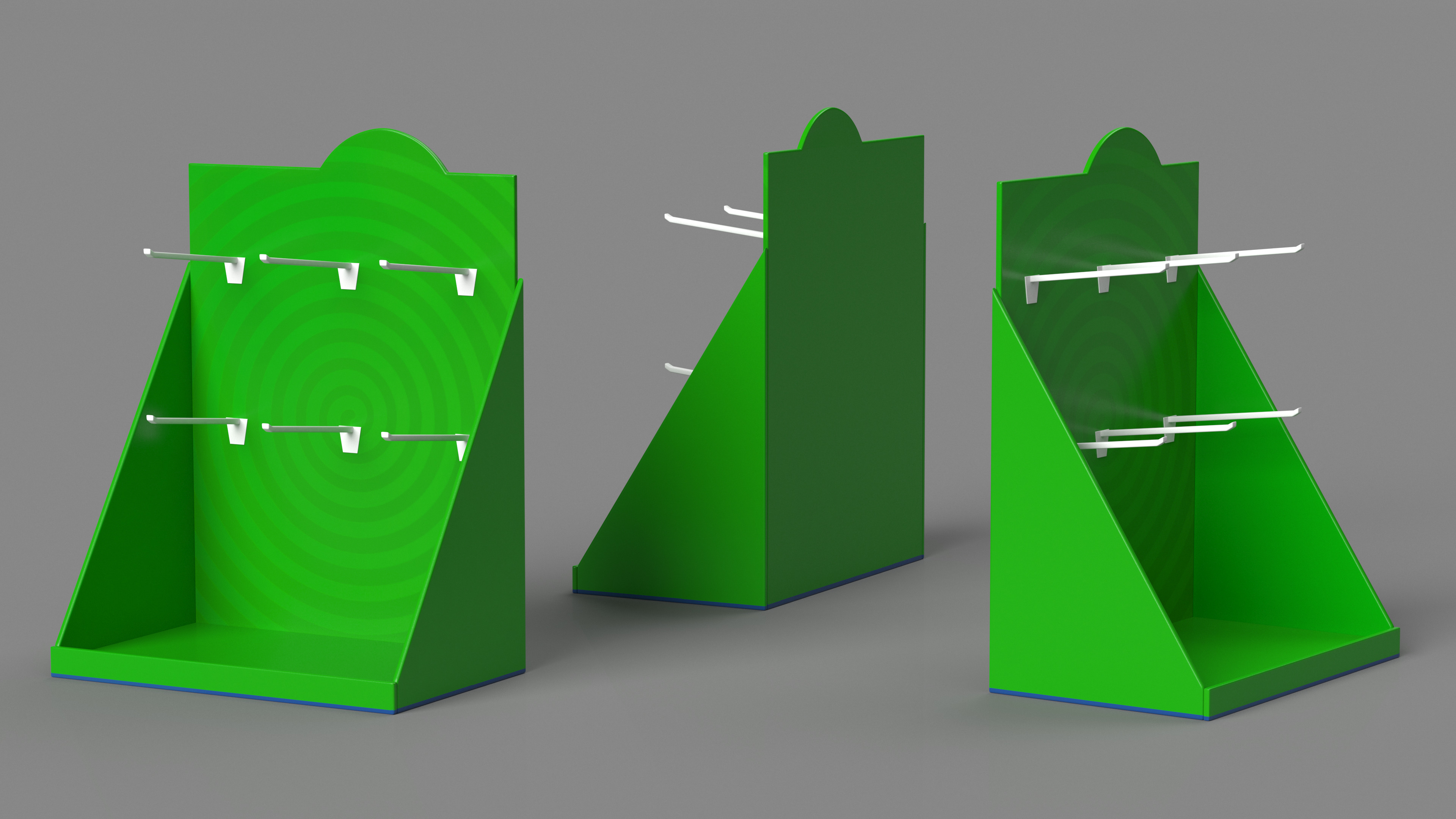 3D Plastic Counter Top Display Green model