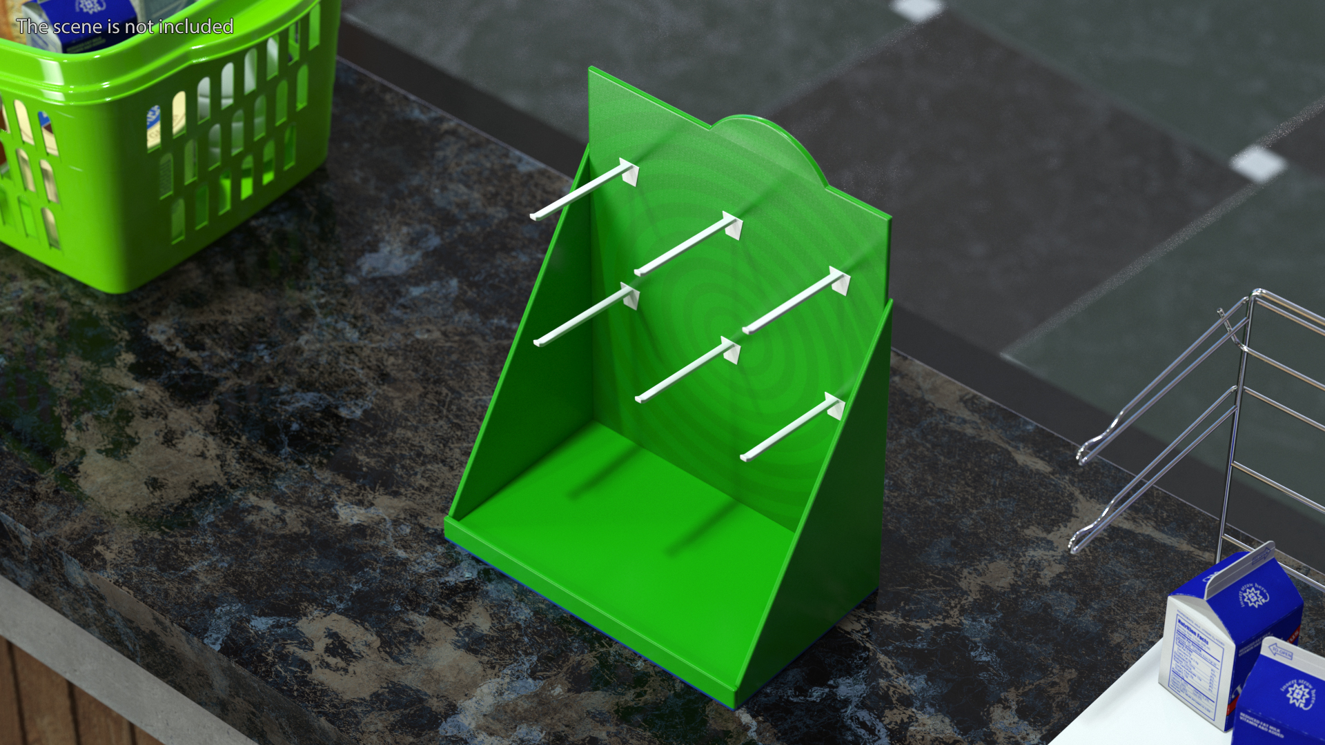 3D Plastic Counter Top Display Green model