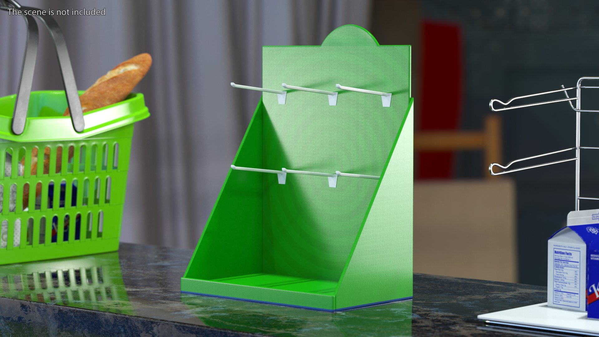 3D Plastic Counter Top Display Green model