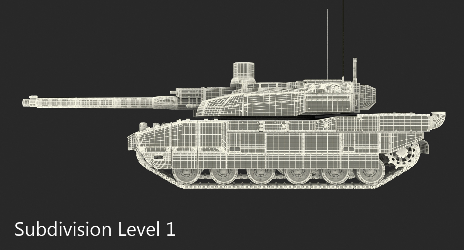 Tank AMX 56 Leclerc United Nations 3D model