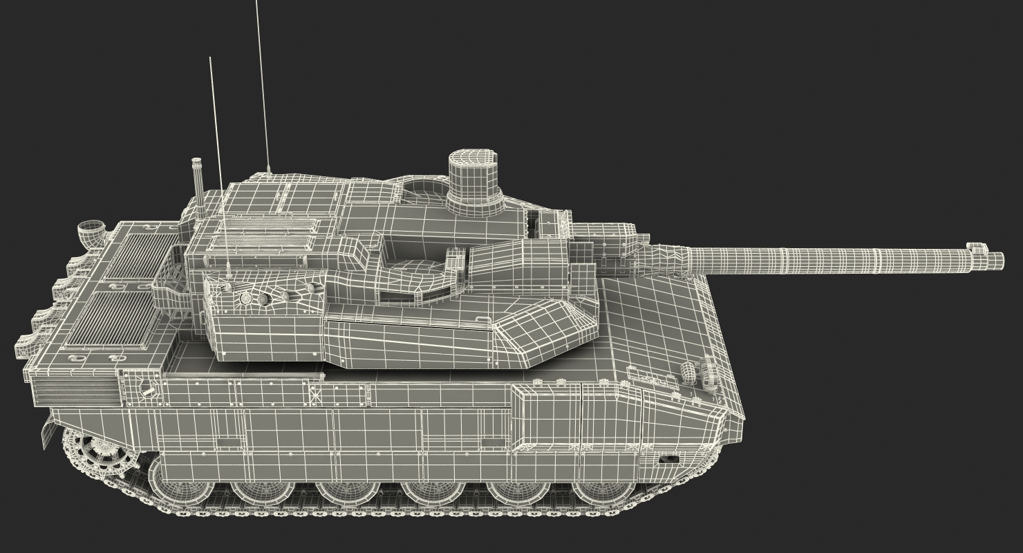 Tank AMX 56 Leclerc United Nations 3D model