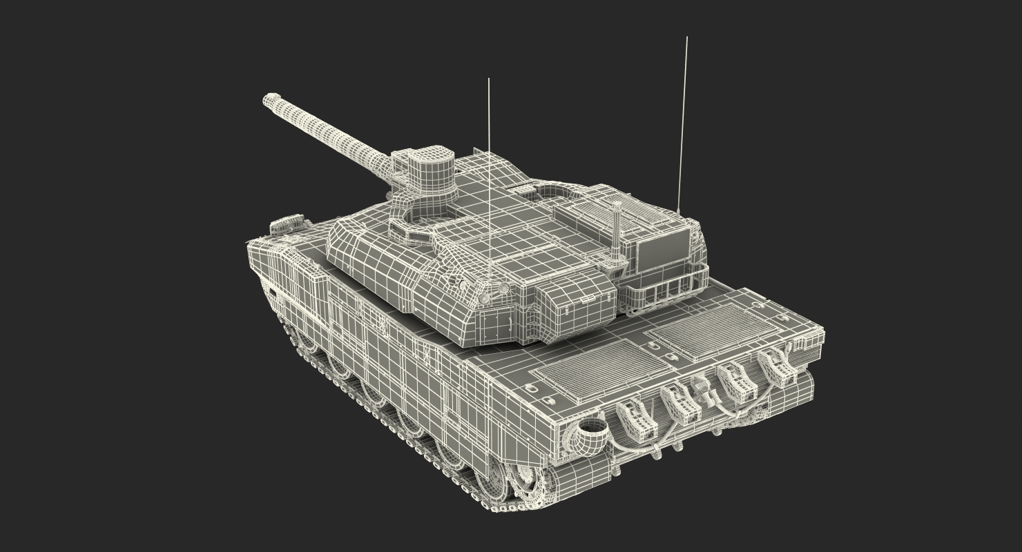 Tank AMX 56 Leclerc United Nations 3D model