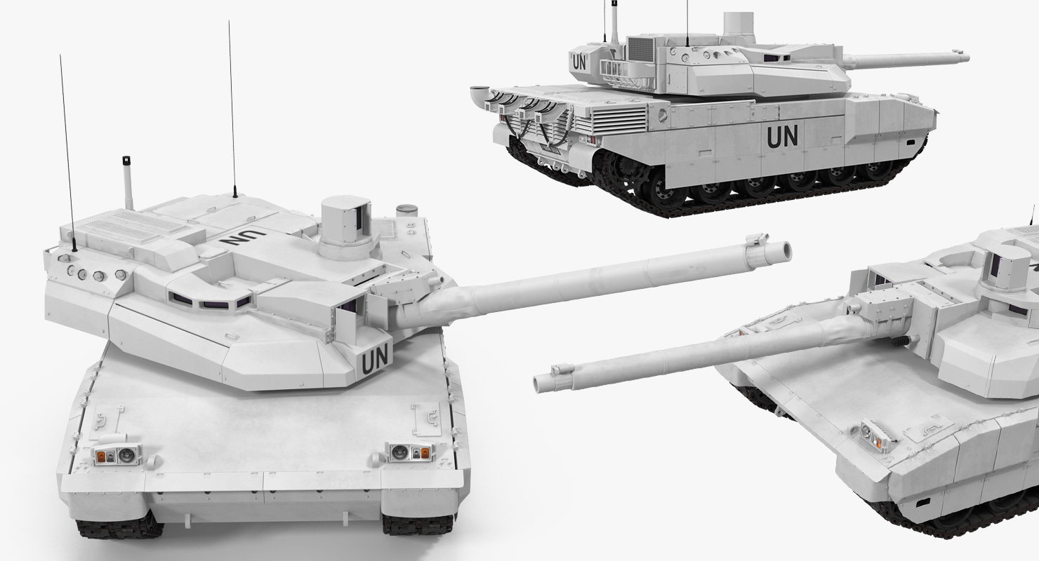 Tank AMX 56 Leclerc United Nations 3D model