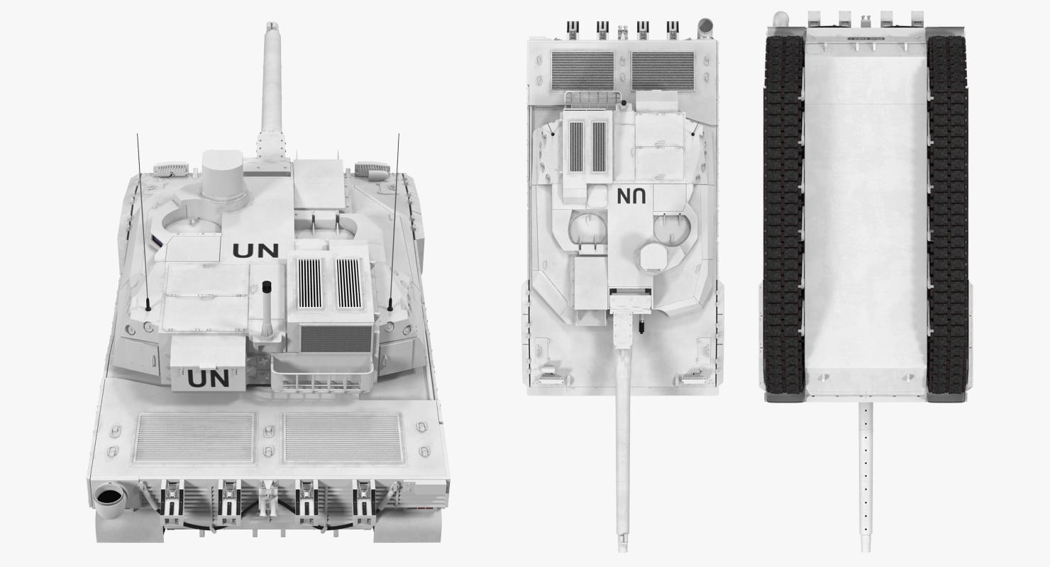 Tank AMX 56 Leclerc United Nations 3D model