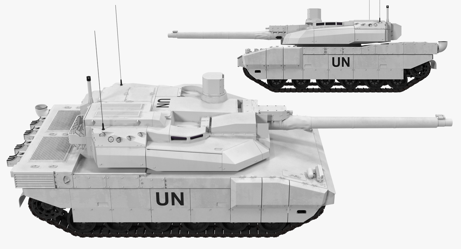 Tank AMX 56 Leclerc United Nations 3D model