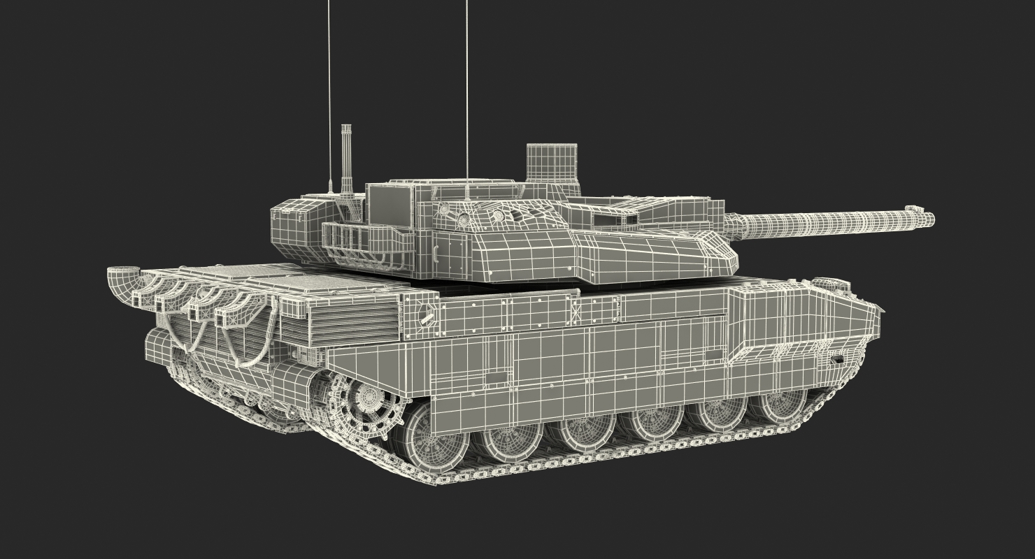 Tank AMX 56 Leclerc United Nations 3D model