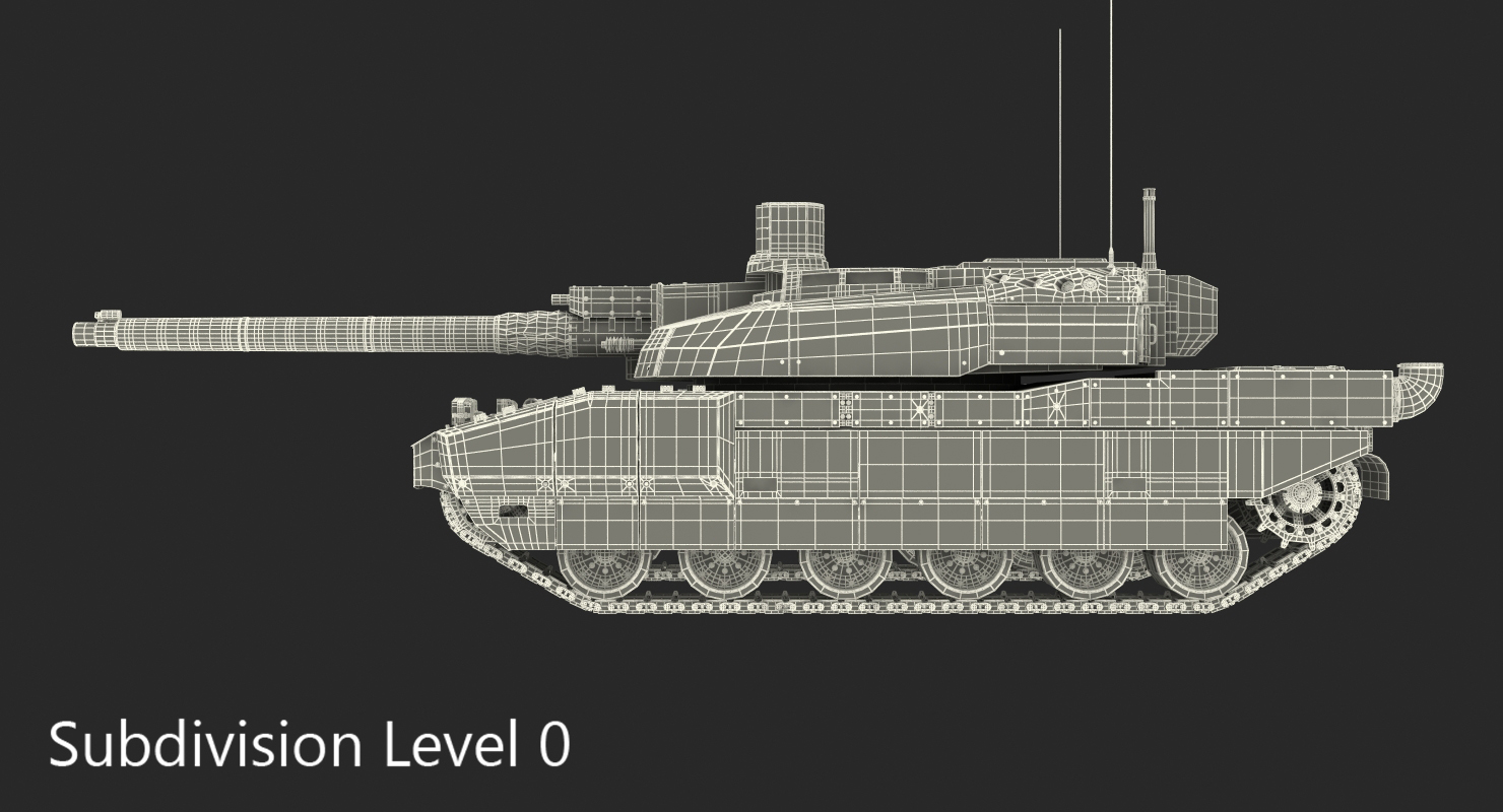 Tank AMX 56 Leclerc United Nations 3D model