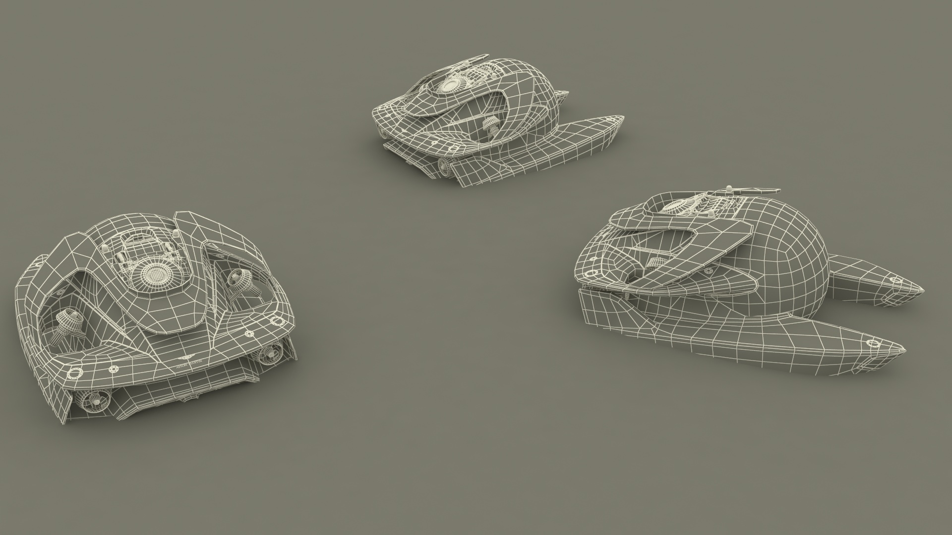 3D Aston Martin Submarine Ocean Water Rigged