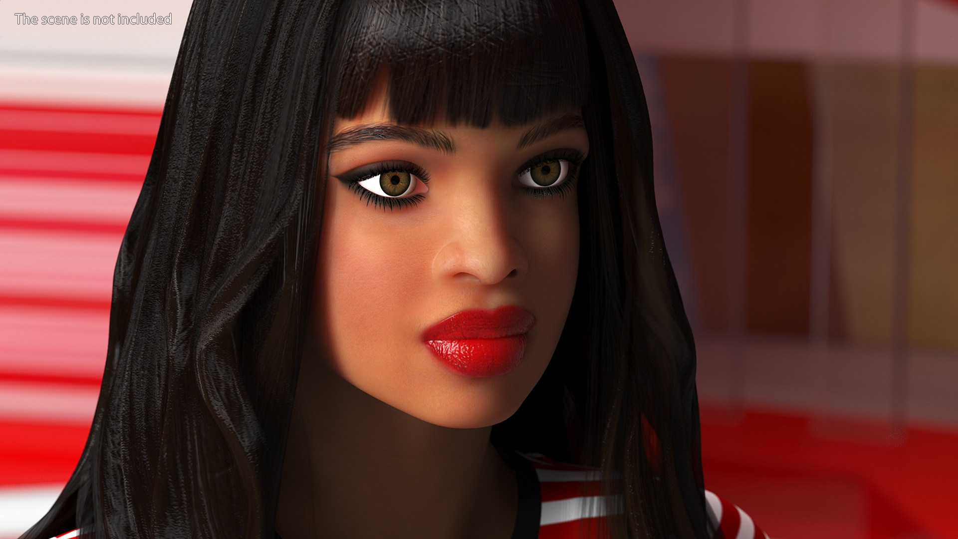 Fashionable Style Teenage Light Skin Black Girl T Pose 3D model