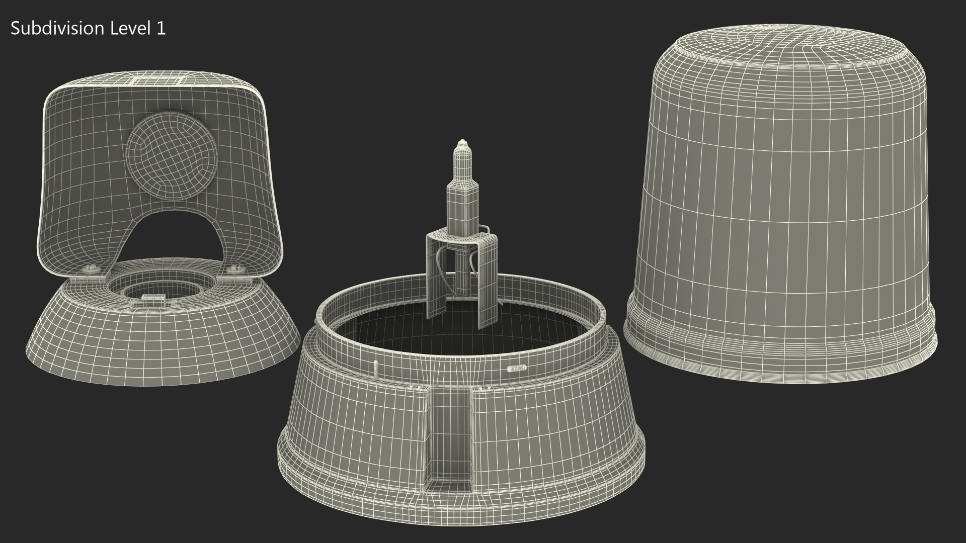 3D Flashing Rotating Beacon Orange