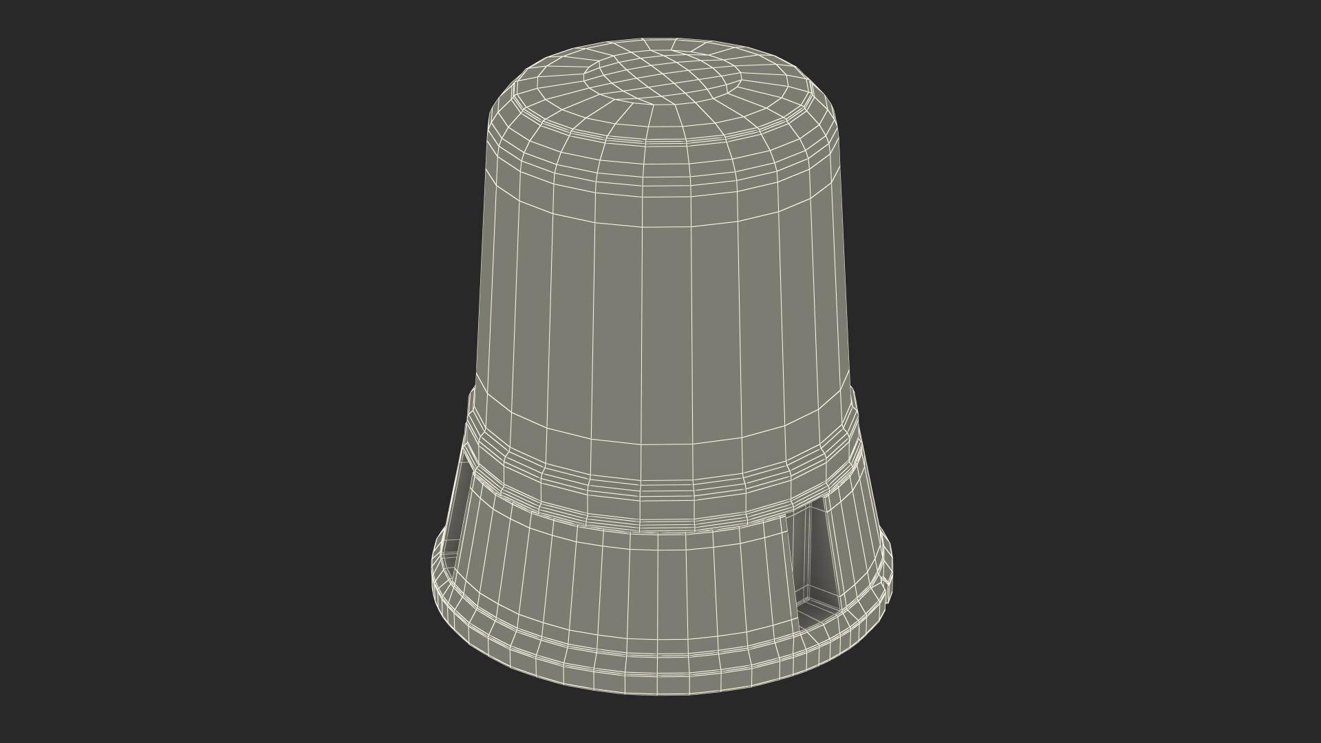 3D Flashing Rotating Beacon Orange