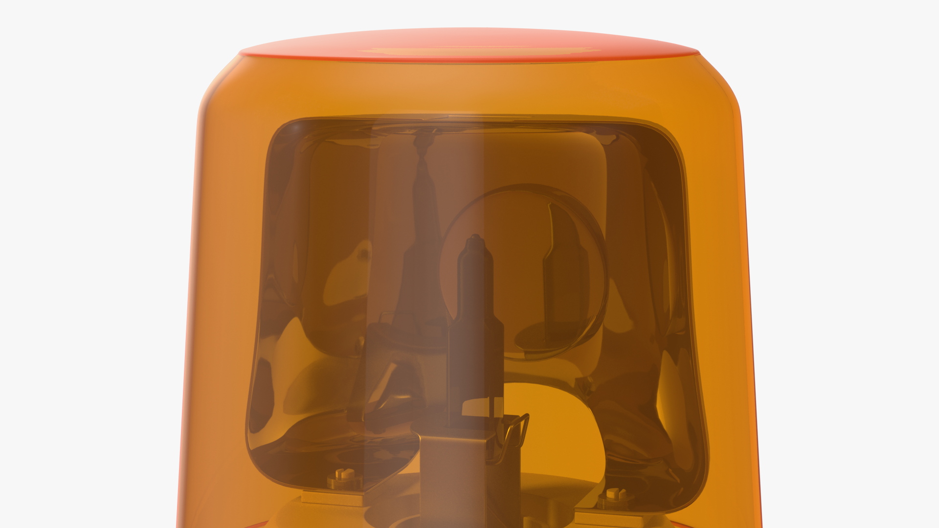 3D Flashing Rotating Beacon Orange