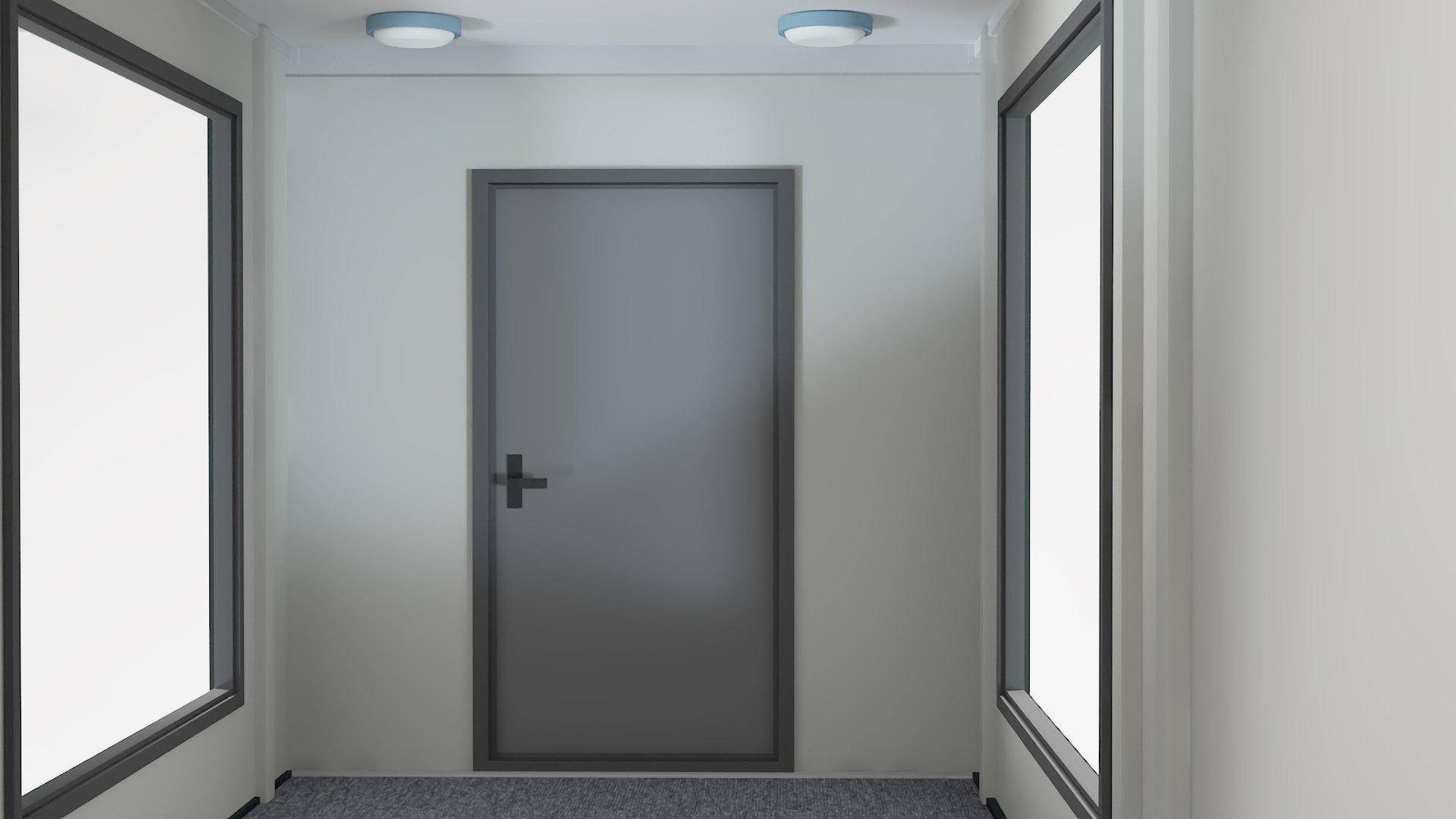 Small Office from Containers White 3D model