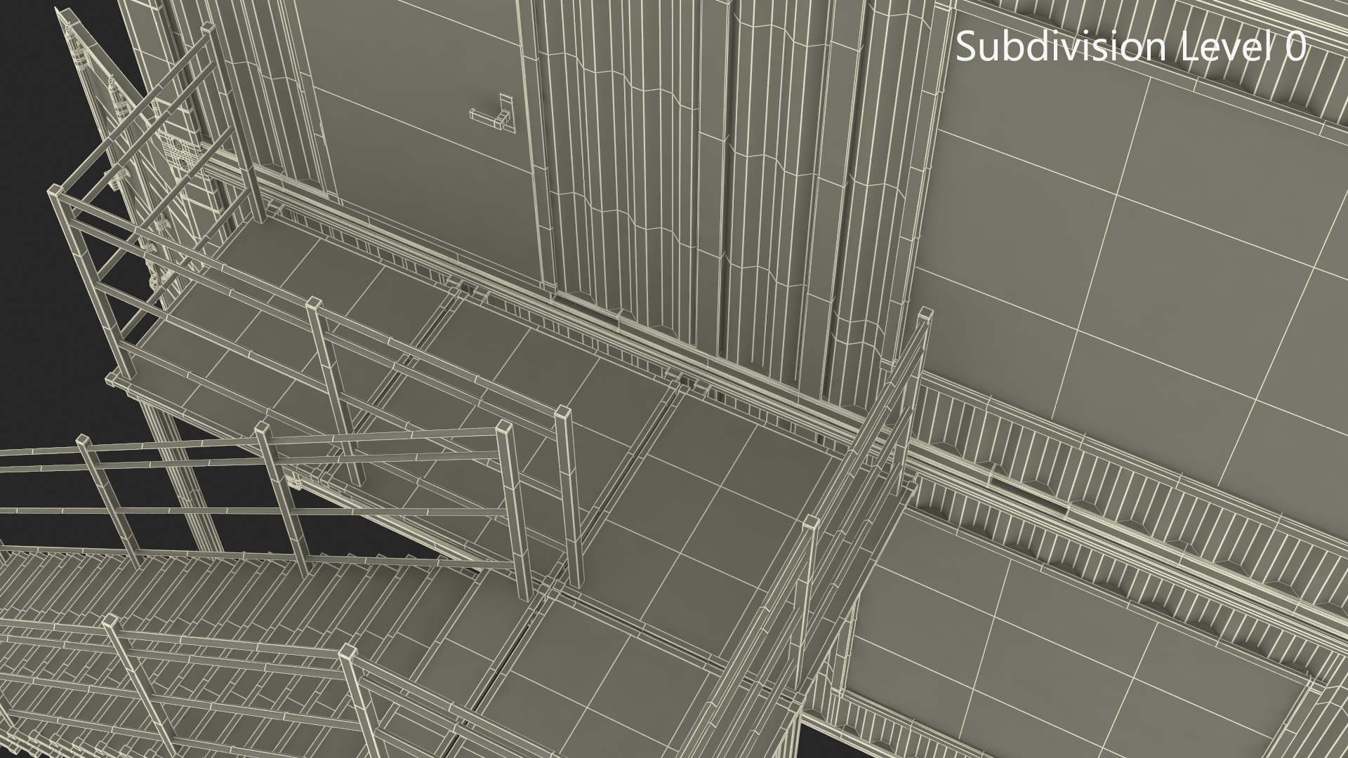 Small Office from Containers White 3D model