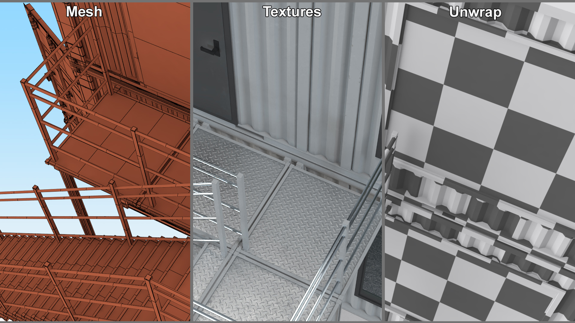 Small Office from Containers White 3D model