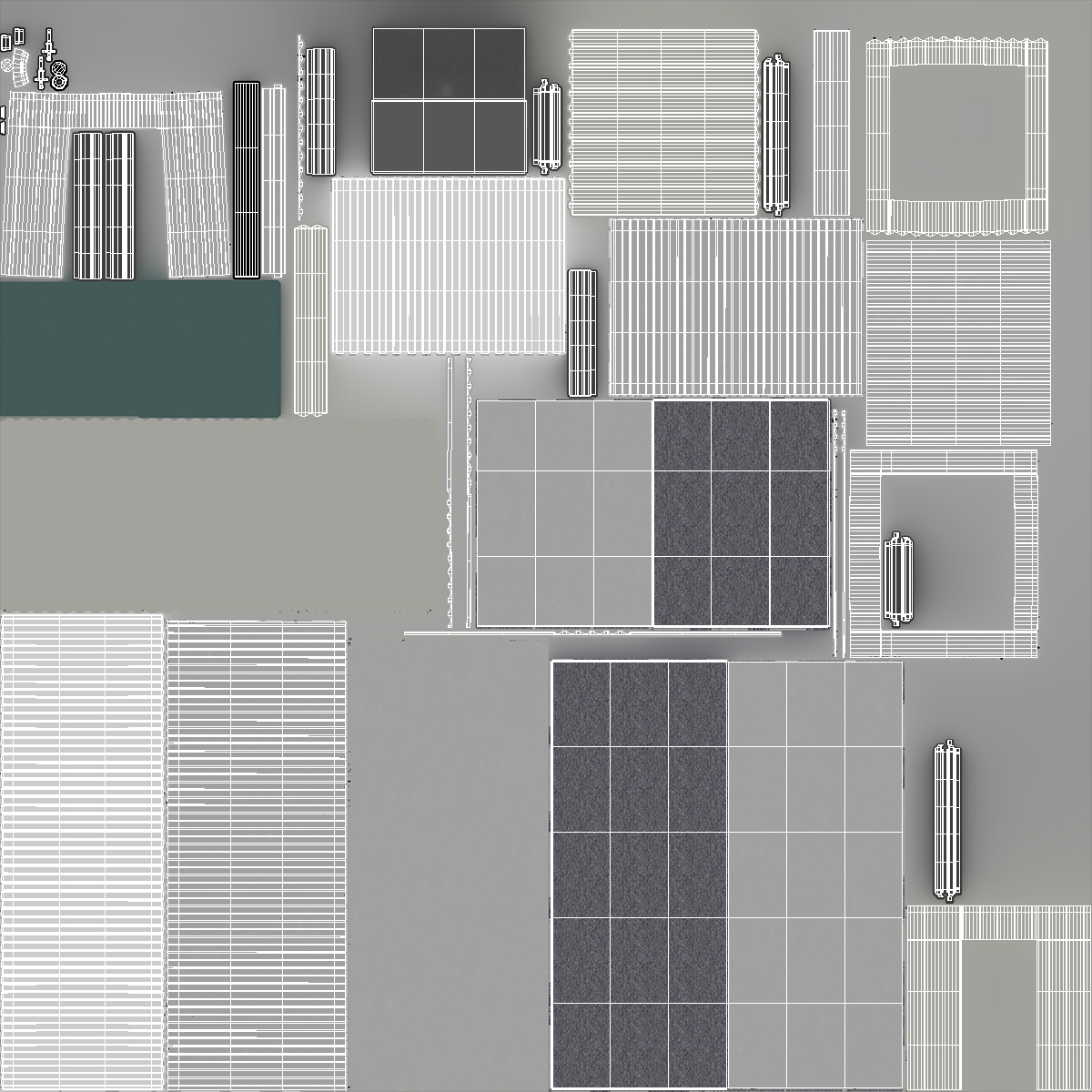 Small Office from Containers White 3D model