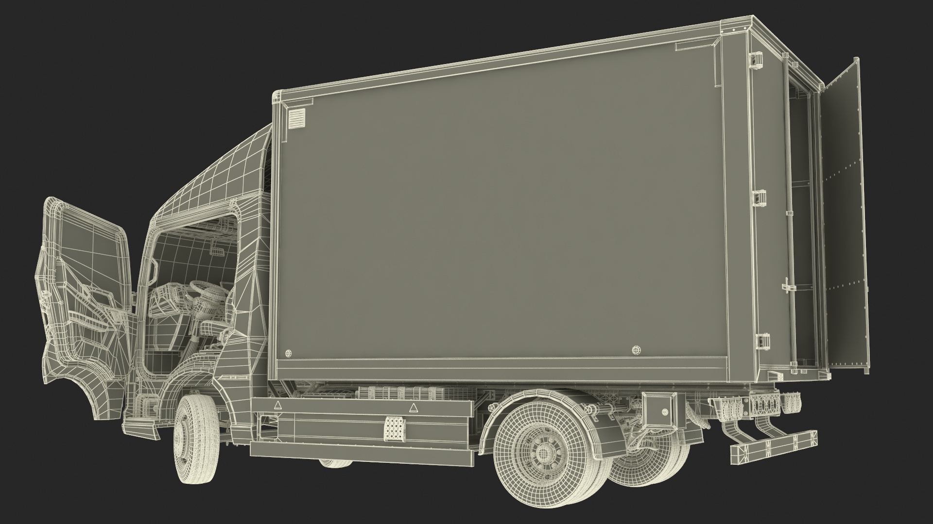 3D model Truck BYD ETM6 Blue Rigged for Maya